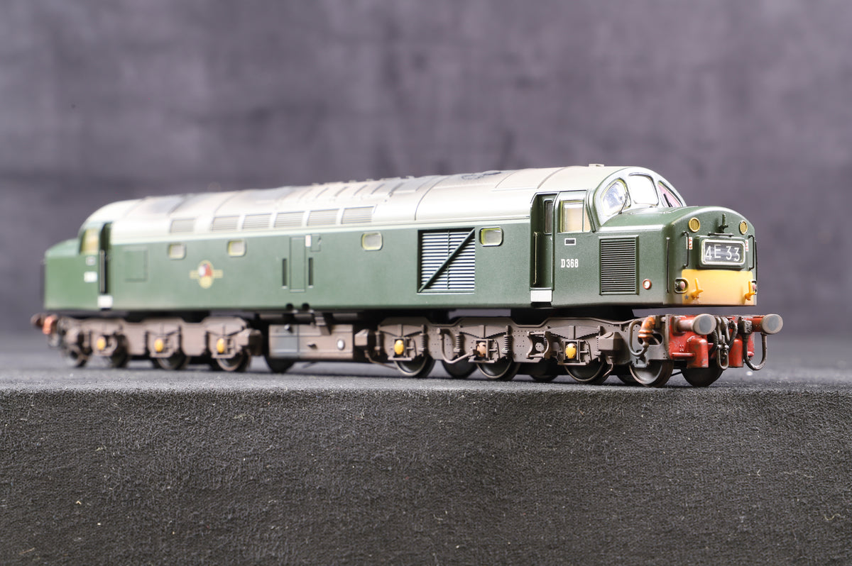 Bachmann OO 32-475 Class 40 &#39;D368&#39; Diesel BR Green Indicator Boxes, Pro Weathered