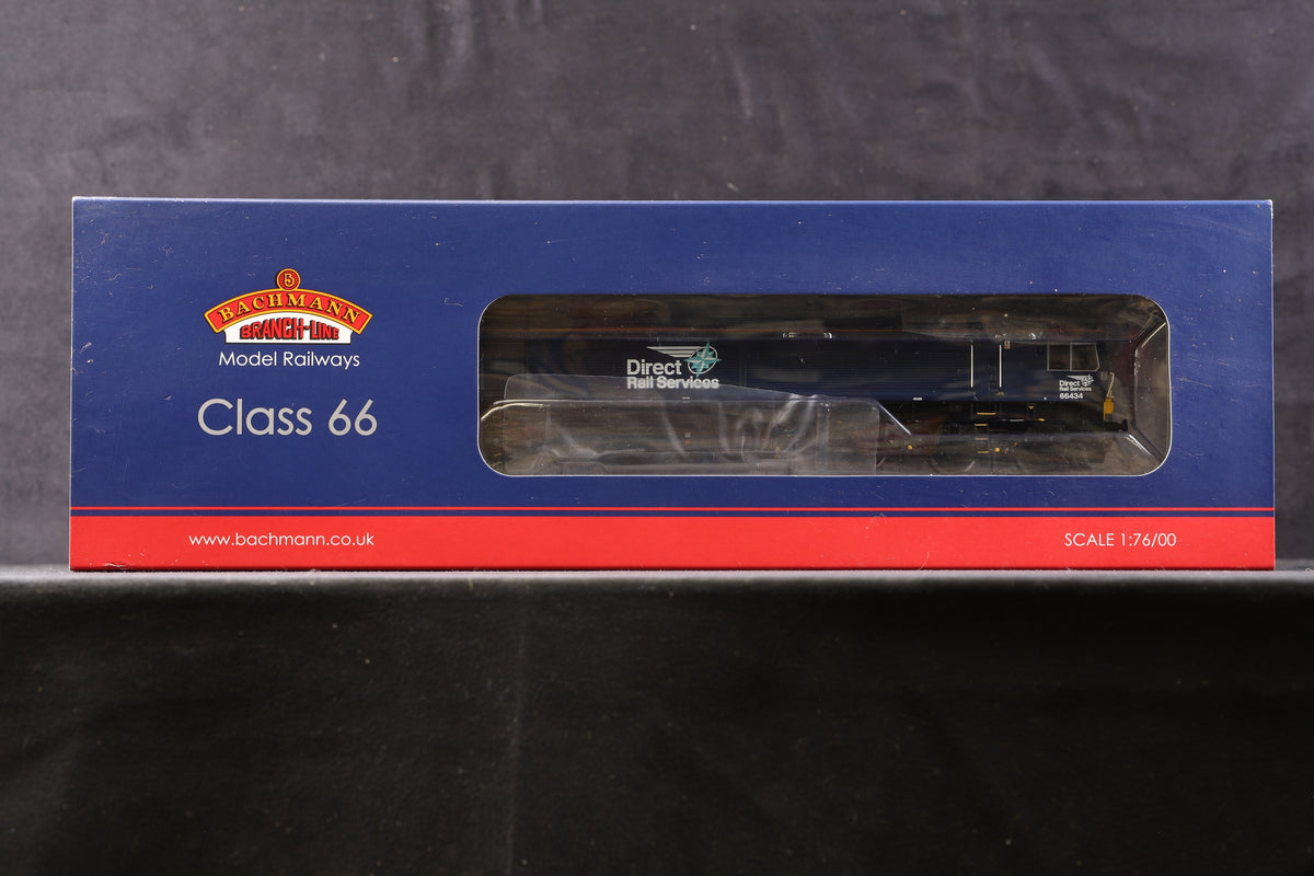 Bachmann OO 32-982 Cl.66 Diesel &#39;66434&#39; DRS Plain Blue Compass, DCC Sound