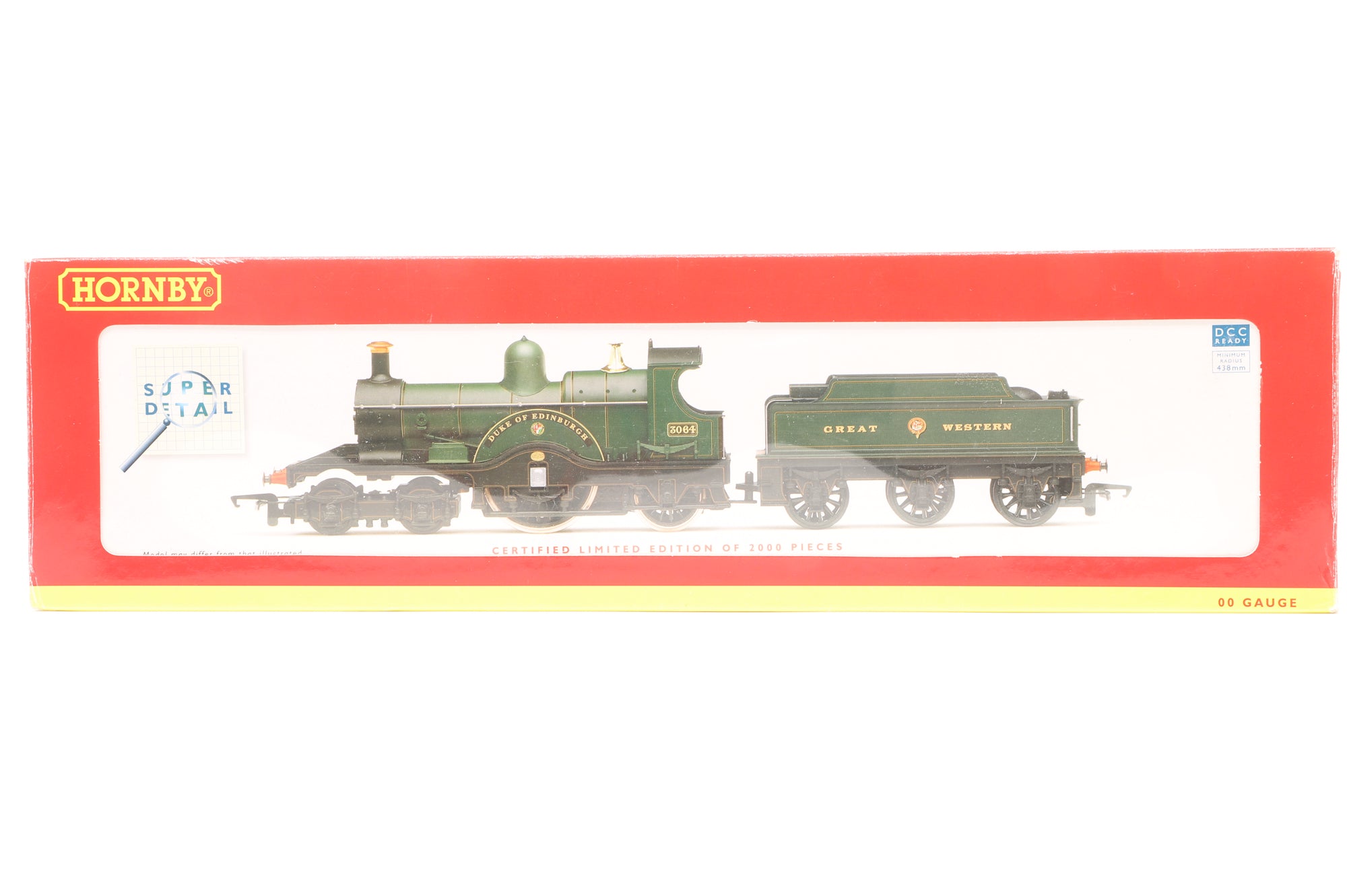 Hornby OO R2828 GWR Dean Single '3064' 'Duke of Edinburgh' GWR Green Ltd Ed 930/ 2000