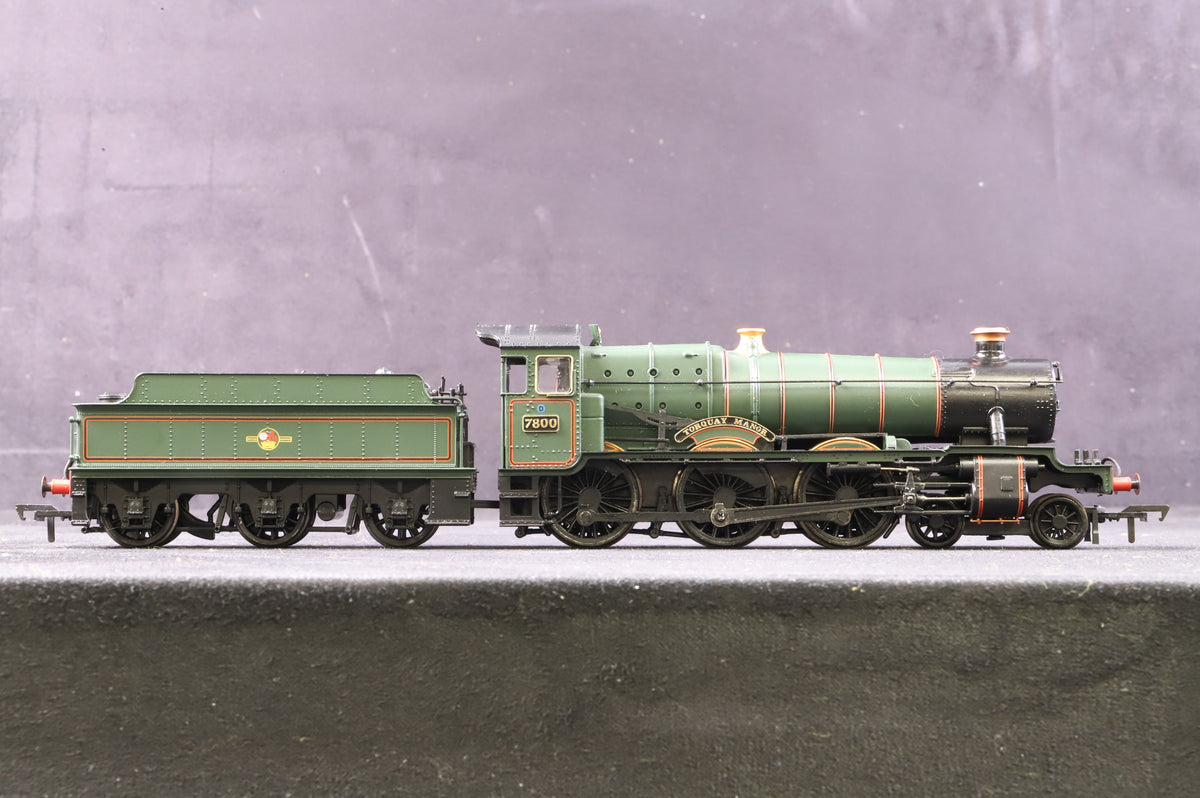 Bachmann OO 31-308 Manor Class 7825 &#39;Lechlade Manor&#39; in BR Lined Green w/ Late Crests