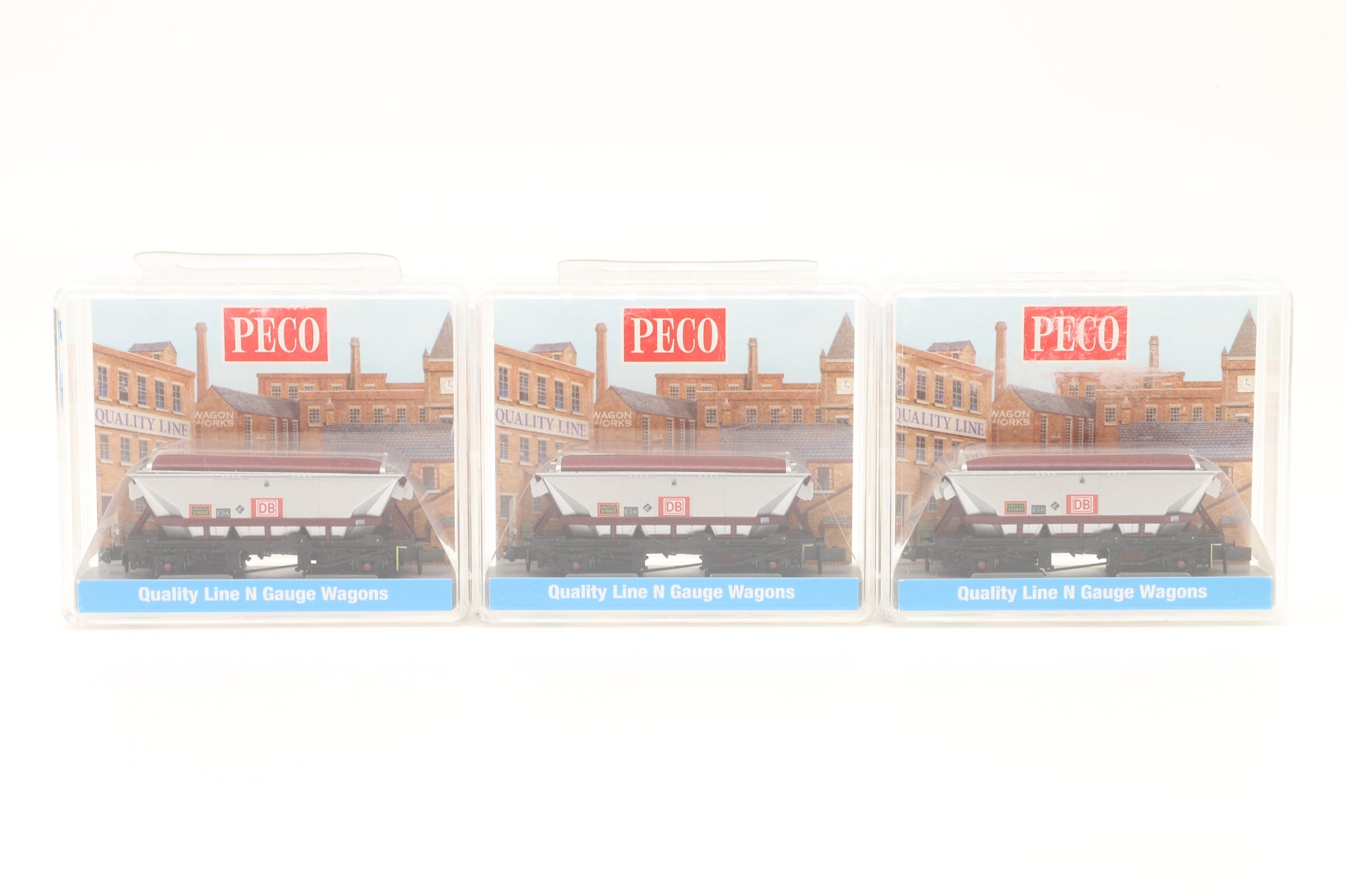 Peco N NR-307 Rake of 3 CDA China Clay Hopper DB Cargo