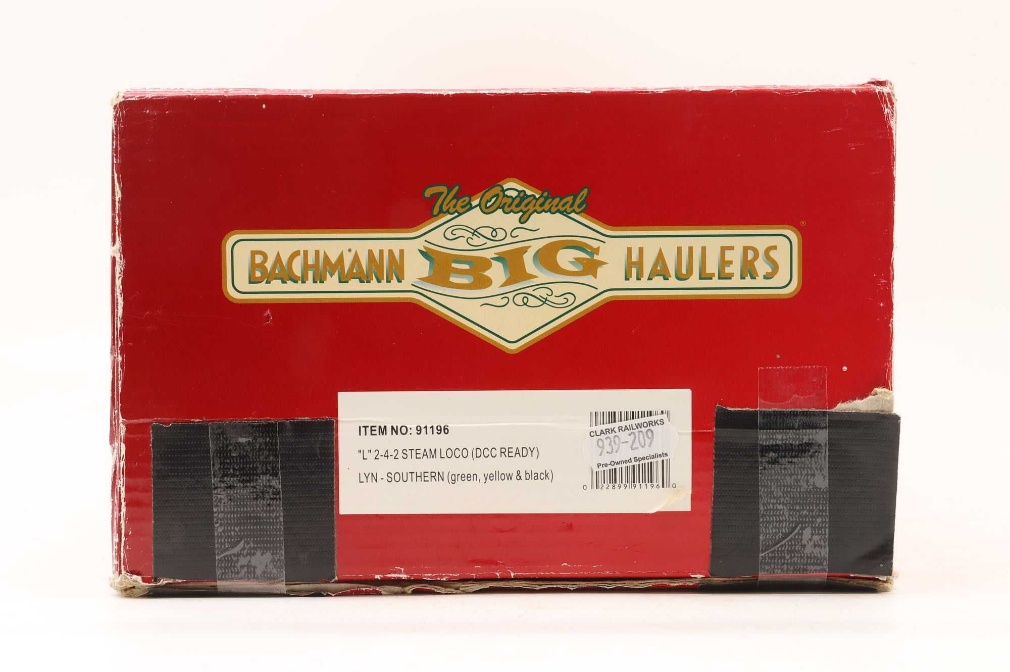Bachmann Big Haulers G Scale 91196 'L' 2-4-2 LYN Southern Green, Yellow & Black, Radio Control