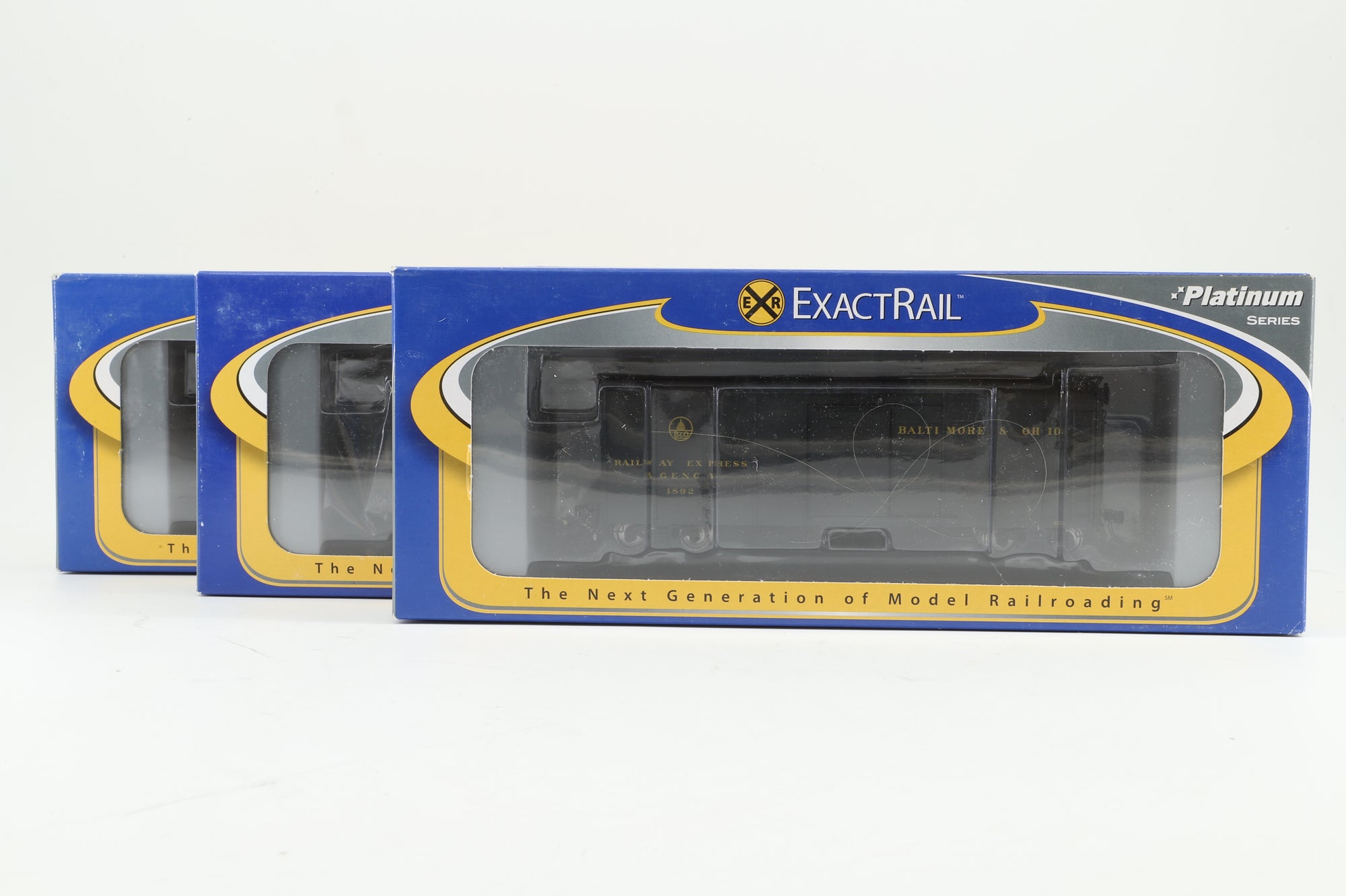 Exact Rail HO Rake Of 3 B&O M-53 Wagontop Box Cars Inc. EPS-90055-2, 90055-12 & 90055-1