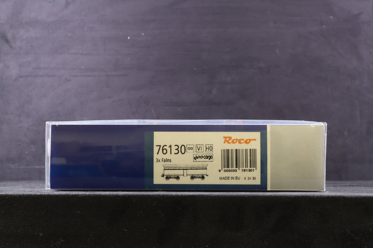 Roco HO 76130 Pack Of 3 Self-Unloading Hopper Wagons Weathered