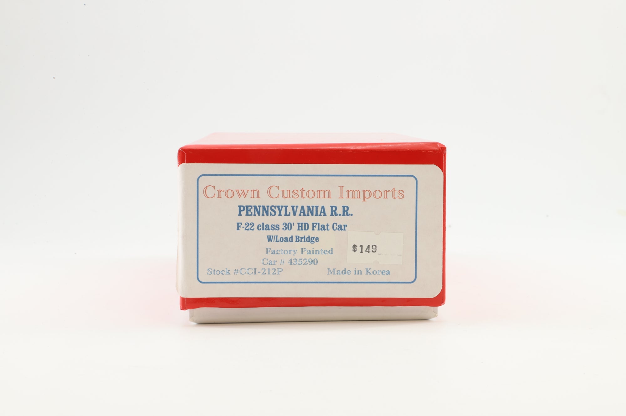 Crown Custom Imports HO Brass 212P Flat Car PRR Class F22 HD with Load Bridge '435315'