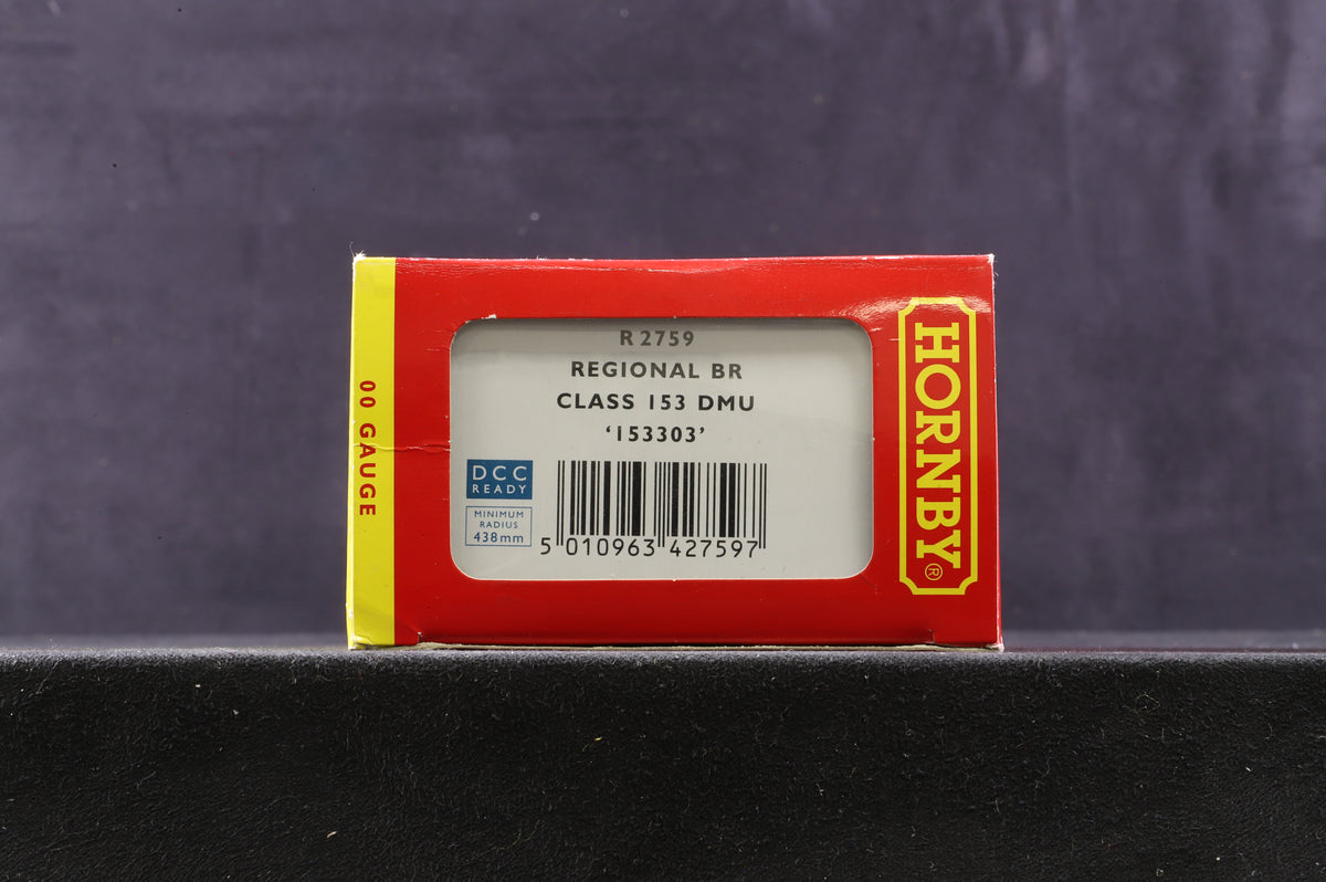 Hornby OO R2759 Class 153 DMU &#39;153303&#39; BR Regional DCC Fitted