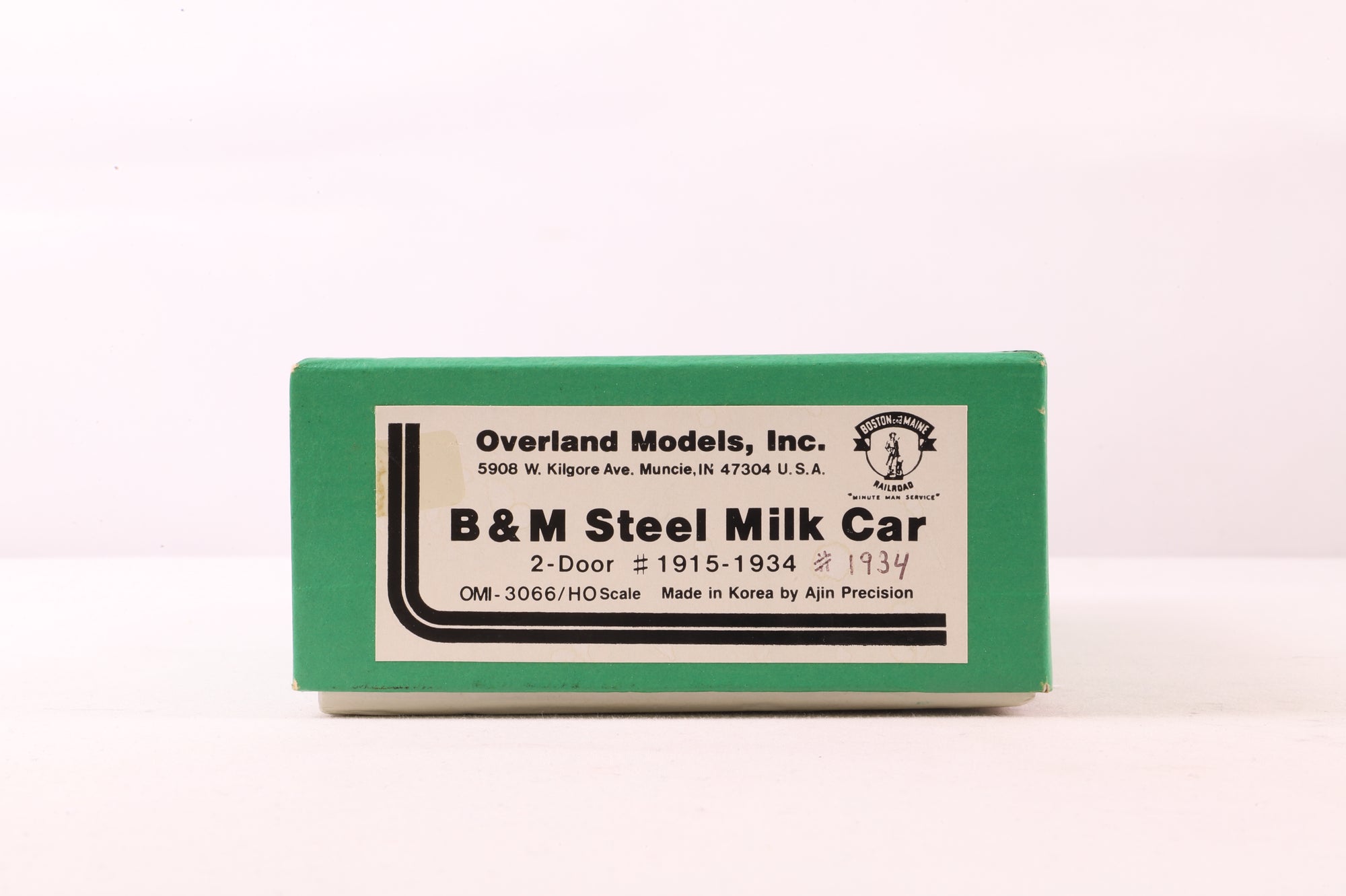 Overland Models HO Brass OMI-3066 B&M Steel Milk Car 'BM 1934'