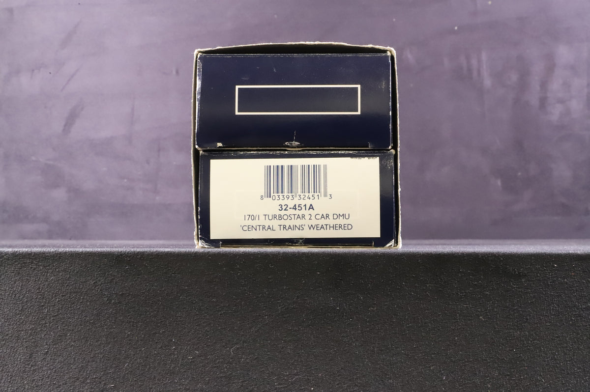 Bachmann OO 32-451A 170/1 Turbostar 2 Car DMU Central Trains Weathered