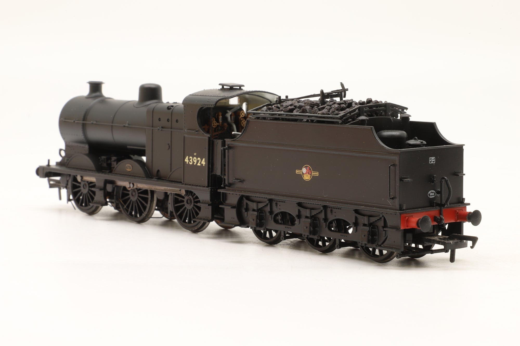 Bachmann OO 31-882 Class 4F No. 43924 BR Black Late Crest