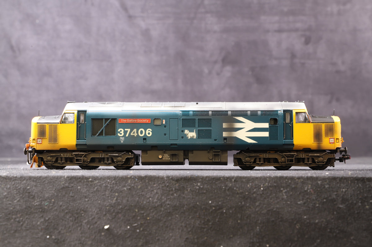 Bachmann OO 32-384 Class 37/4 &#39;37406&#39; &#39;The Saltire Society&#39; BR Blue, Weathered &amp; Repainted