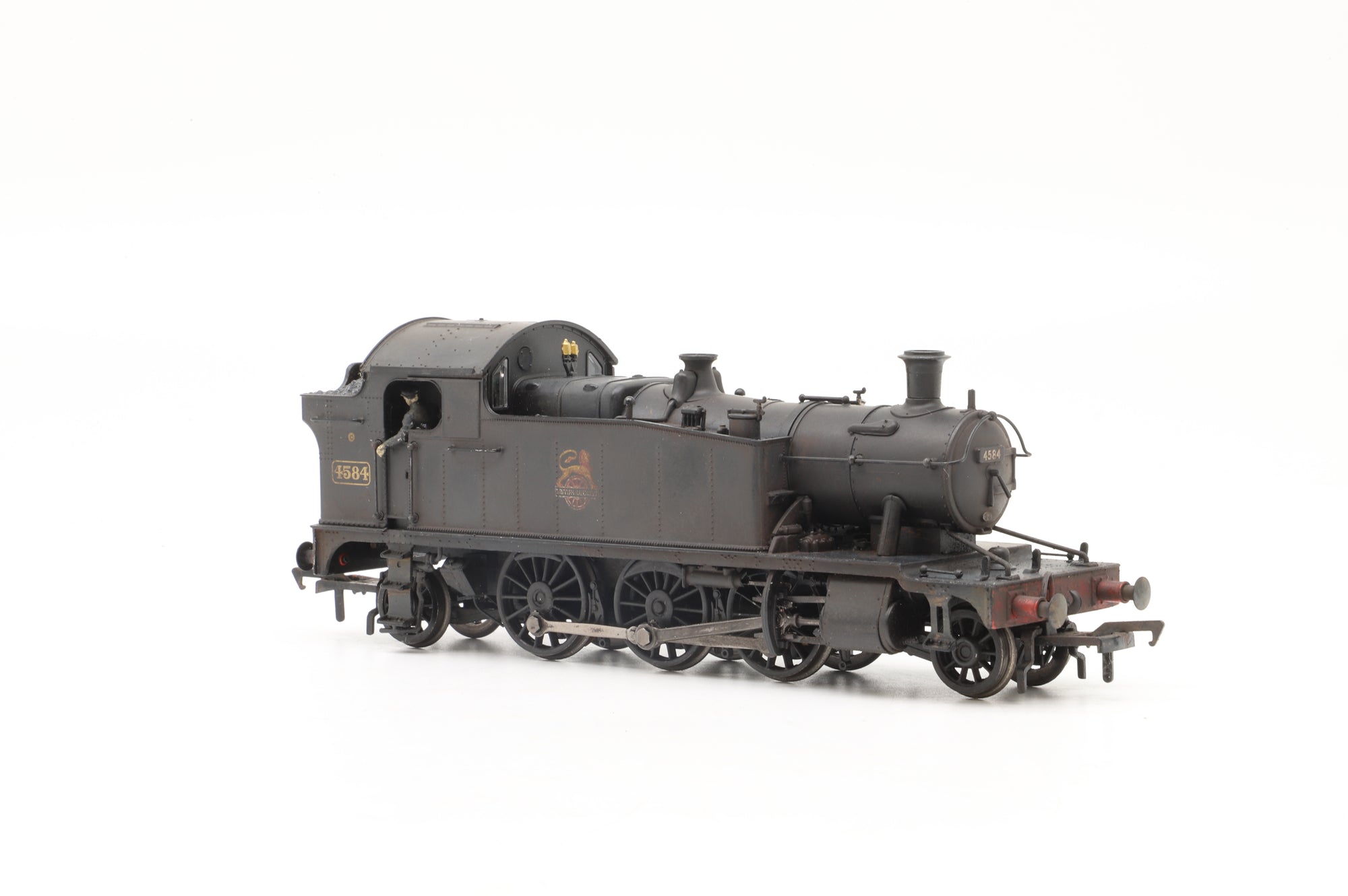 Bachmann OO 32-137B GWR '4575' Prairie Tank '4584' BR Black Early Emblem Weathered DCC Fitted