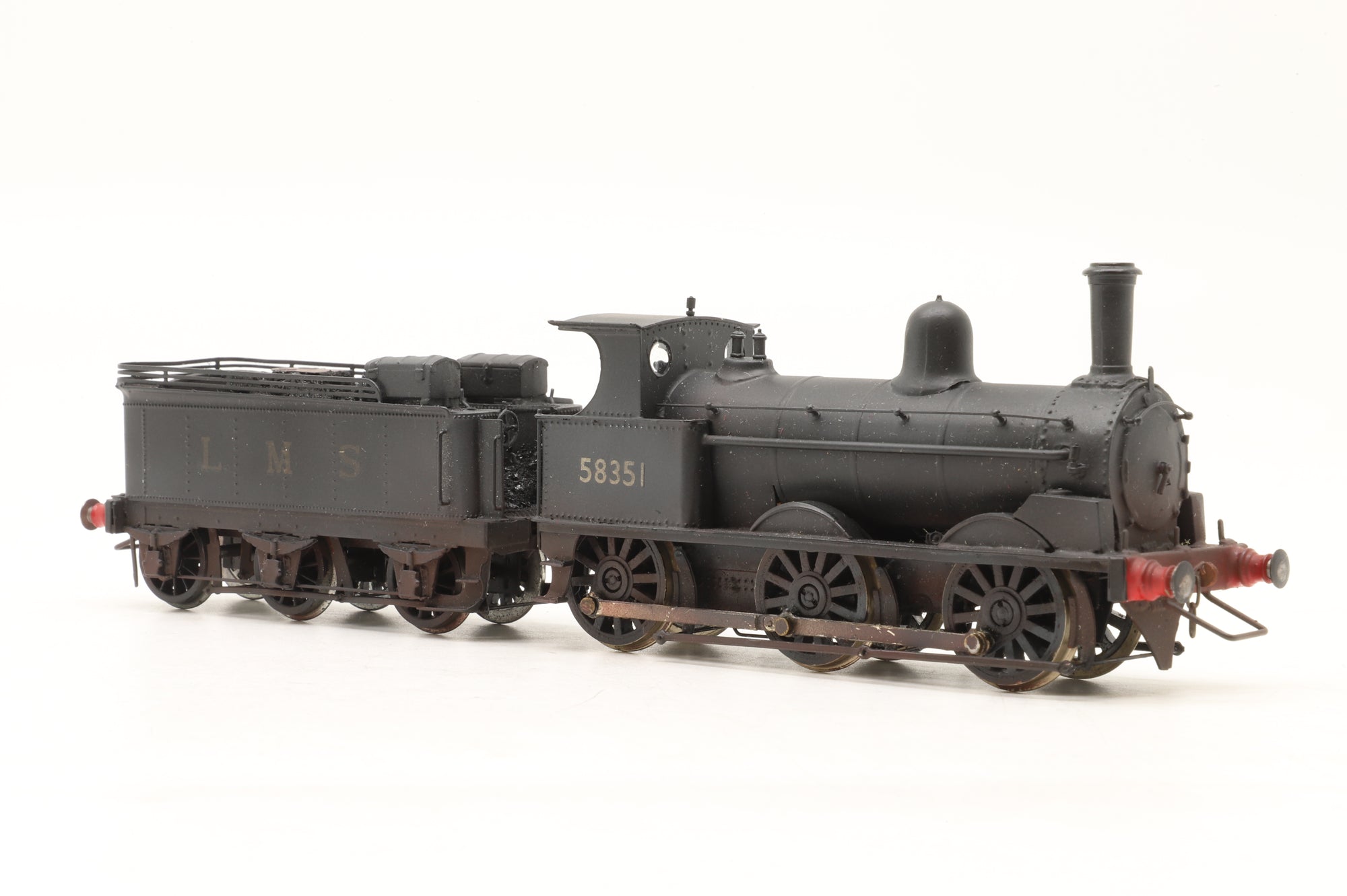 London Road Models Kit-Built OO LNWR 17'' 'Coal Engine' 58351 in LMS/BR Black – Weathered