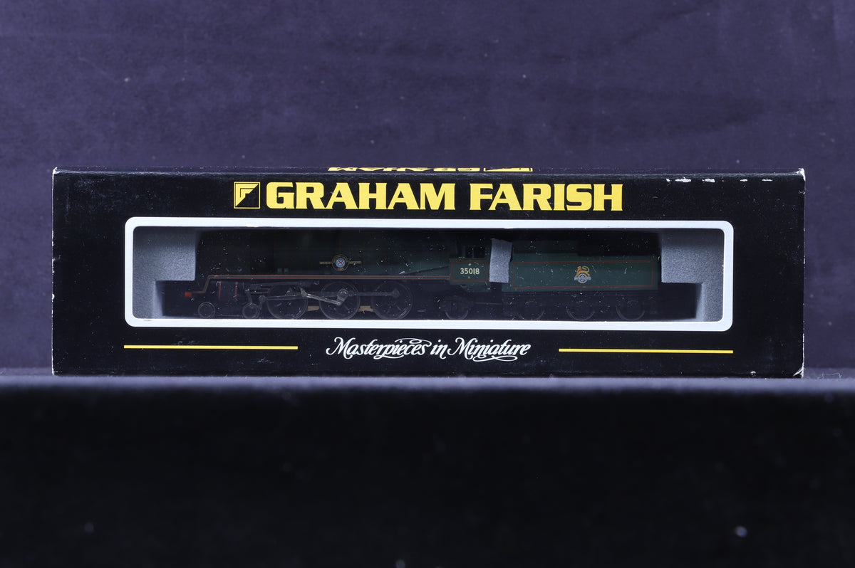 Graham Farish N 372-300 Merchant Navy Class 4-6-2 &#39;35018&#39; &#39;British India Line&#39; BR Green E/C