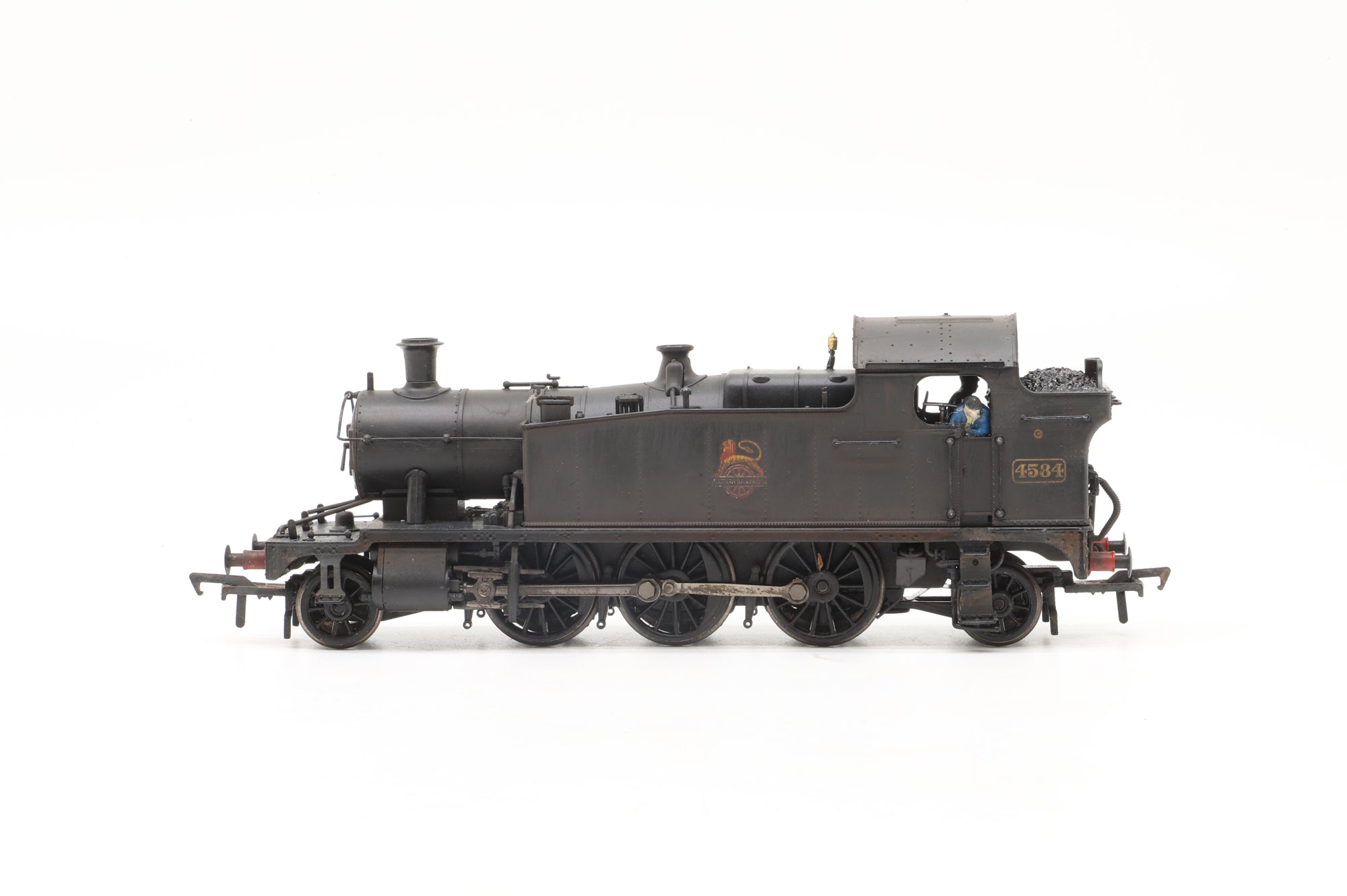 Bachmann OO 32-137B GWR '4575' Prairie Tank '4584' BR Black Early Emblem Weathered DCC Fitted
