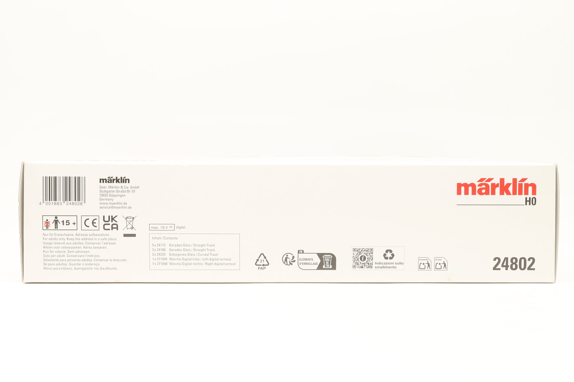 Marklin HO 24802 Digital C Track D2 Extension Set