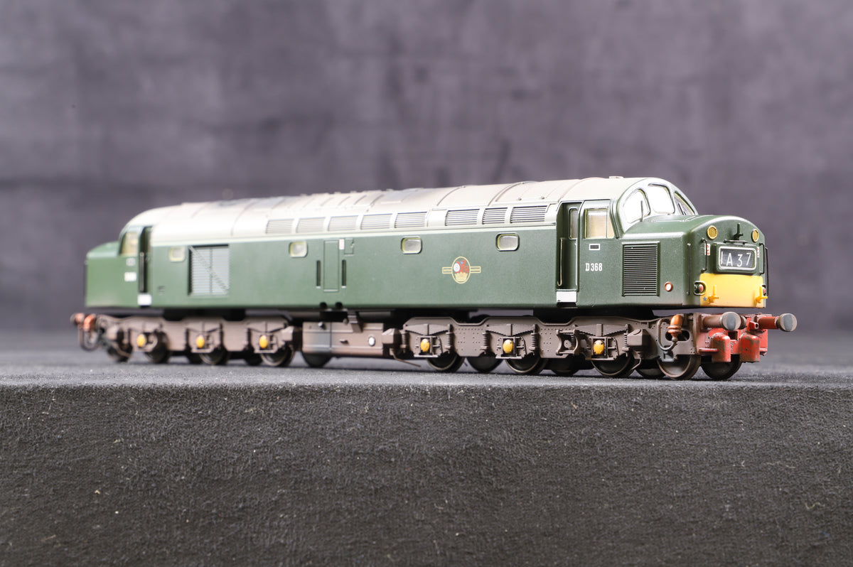 Bachmann OO 32-475 Class 40 &#39;D368&#39; Diesel BR Green Indicator Boxes, Pro Weathered