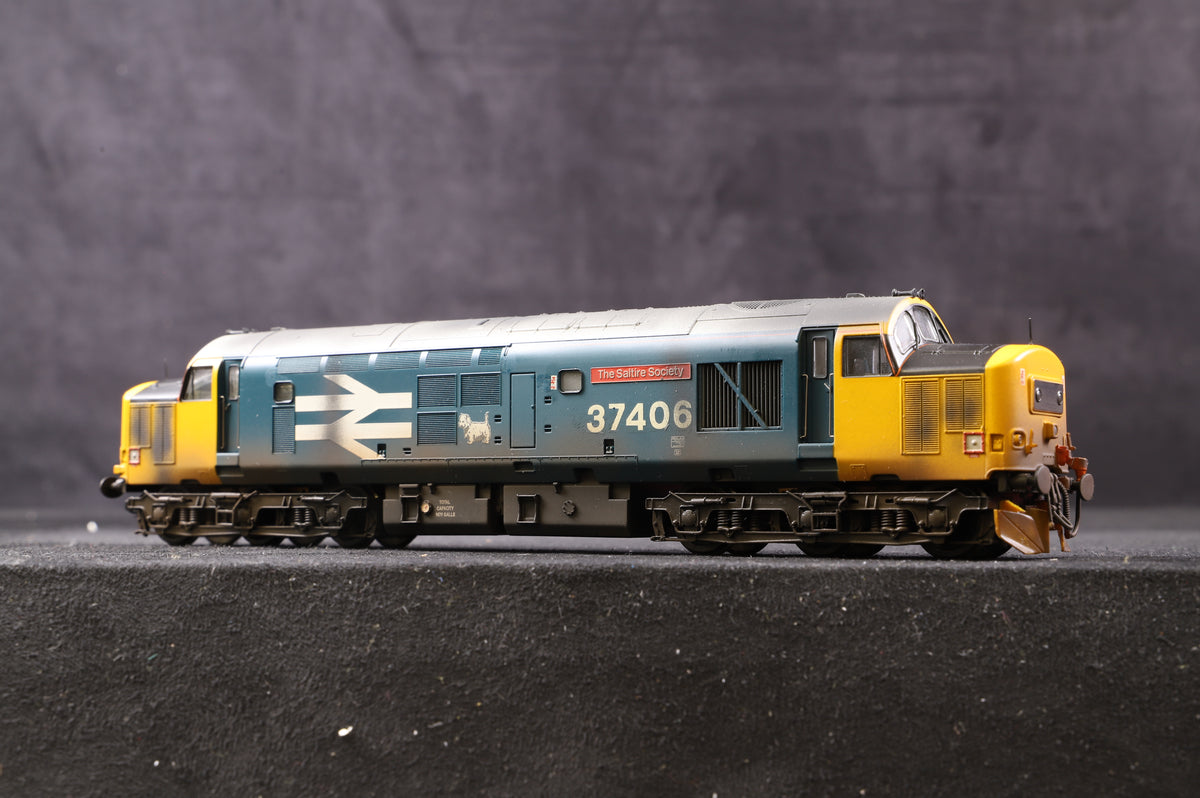 Bachmann OO 32-384 Class 37/4 &#39;37406&#39; &#39;The Saltire Society&#39; BR Blue, Weathered &amp; Repainted