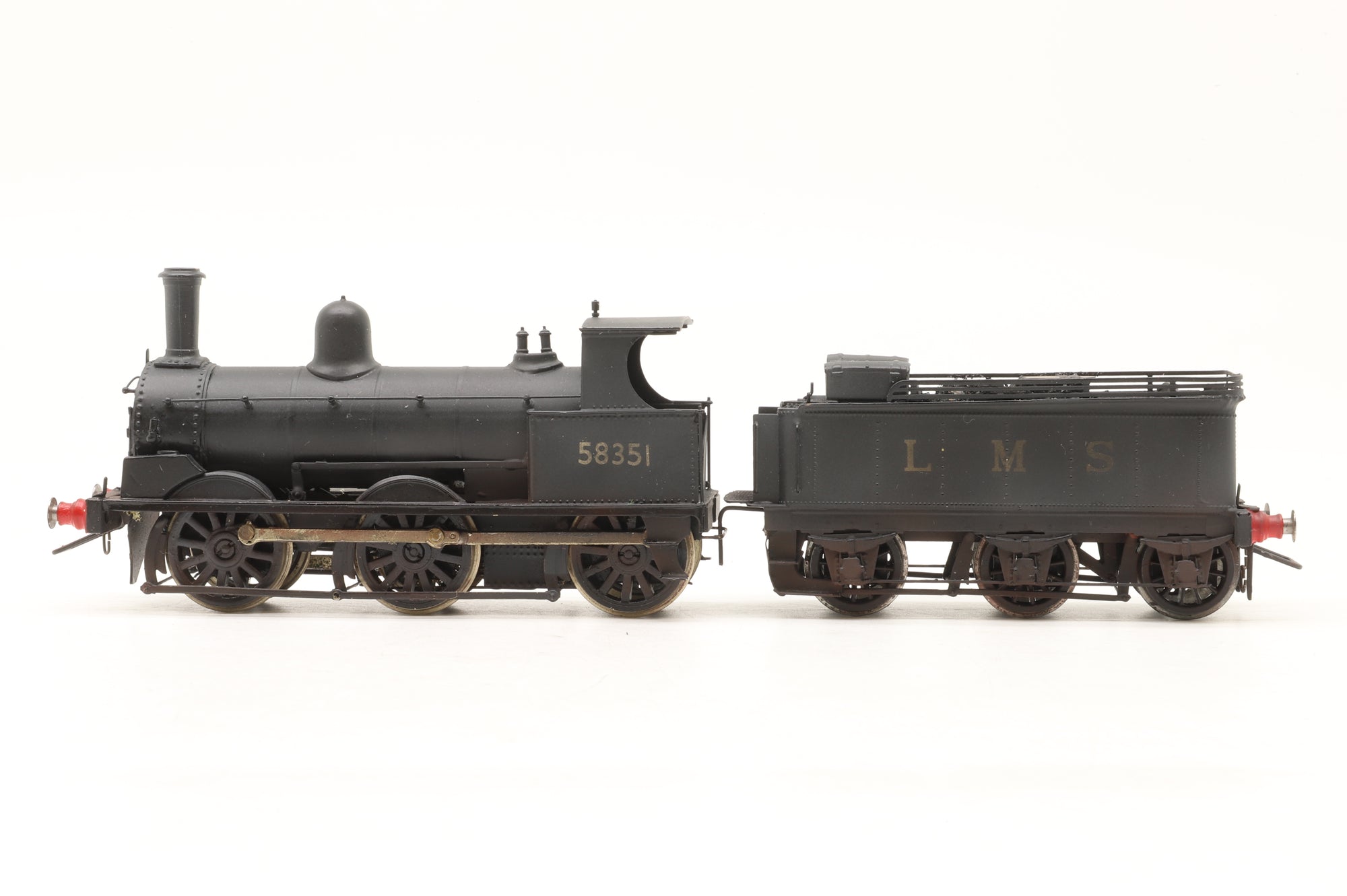 London Road Models Kit-Built OO LNWR 17'' 'Coal Engine' 58351 in LMS/BR Black – Weathered