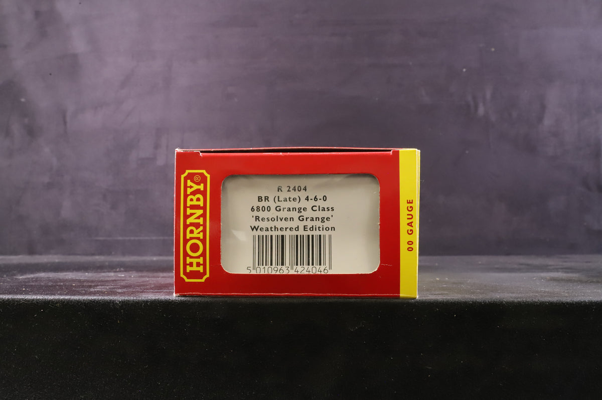 Hornby OO R2404 6800 Grange Class &#39;Resolven Grange&#39; BR green Late Weathered