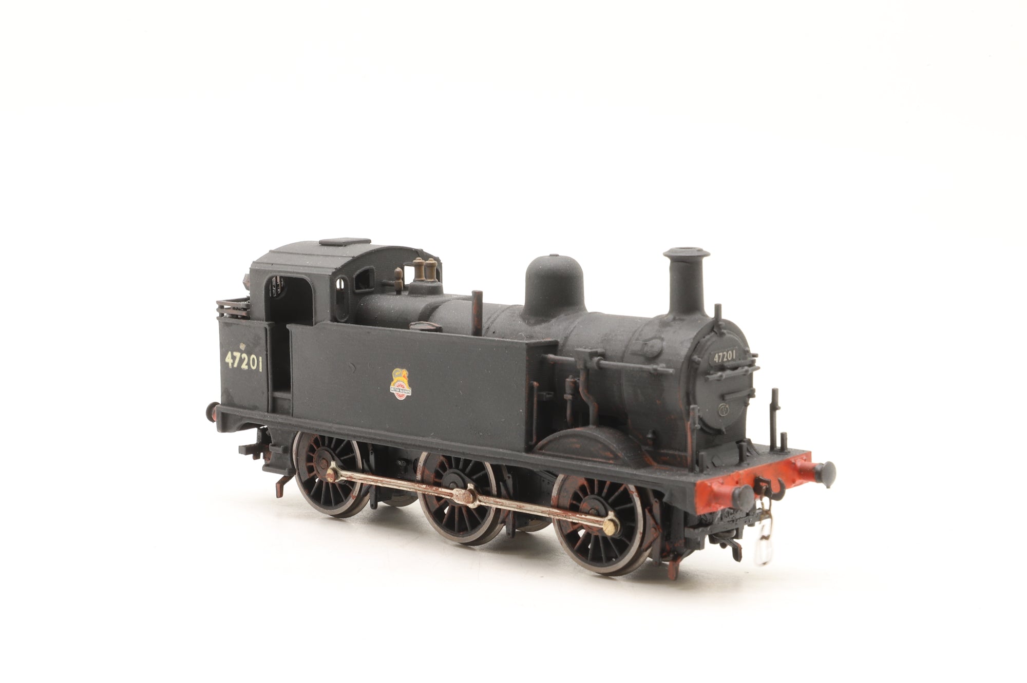Modified Hornby OO Class BR Johnson 0-6-0 Tank '47201' BR Black Weathered