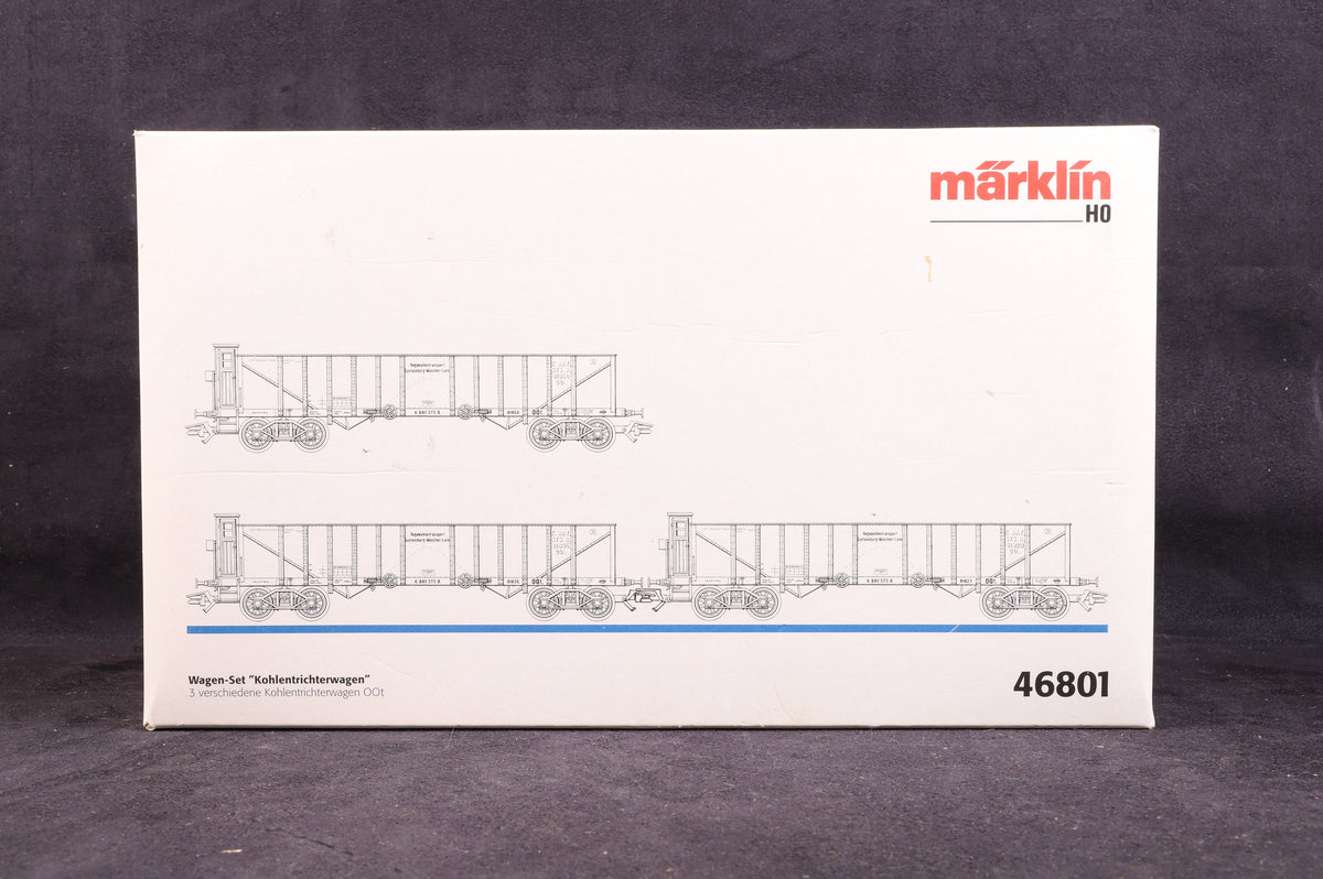 Marklin HO 46801 &#39;Coal Hopper Cars&#39; Car Set, 3-Rail