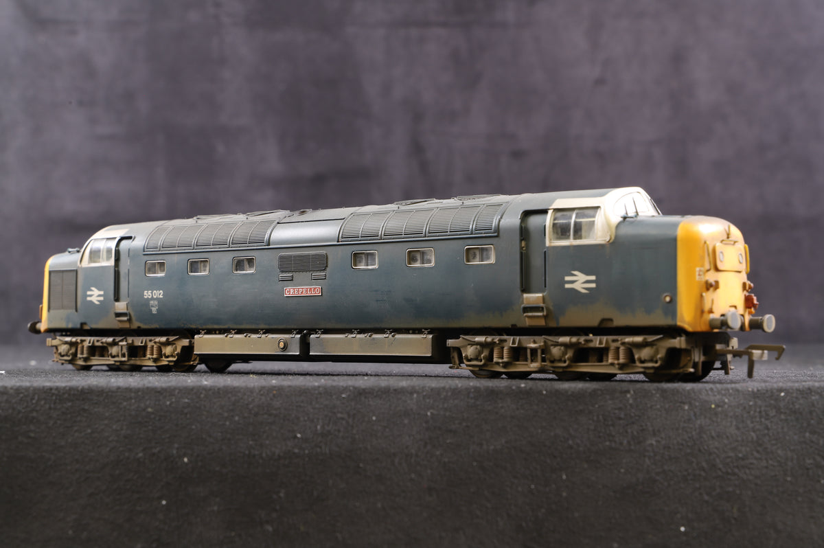 Bachmann OO 32-527 Class 55 Deltic &#39;55012&#39; &#39;Crepello&#39; BR Blue Weathered