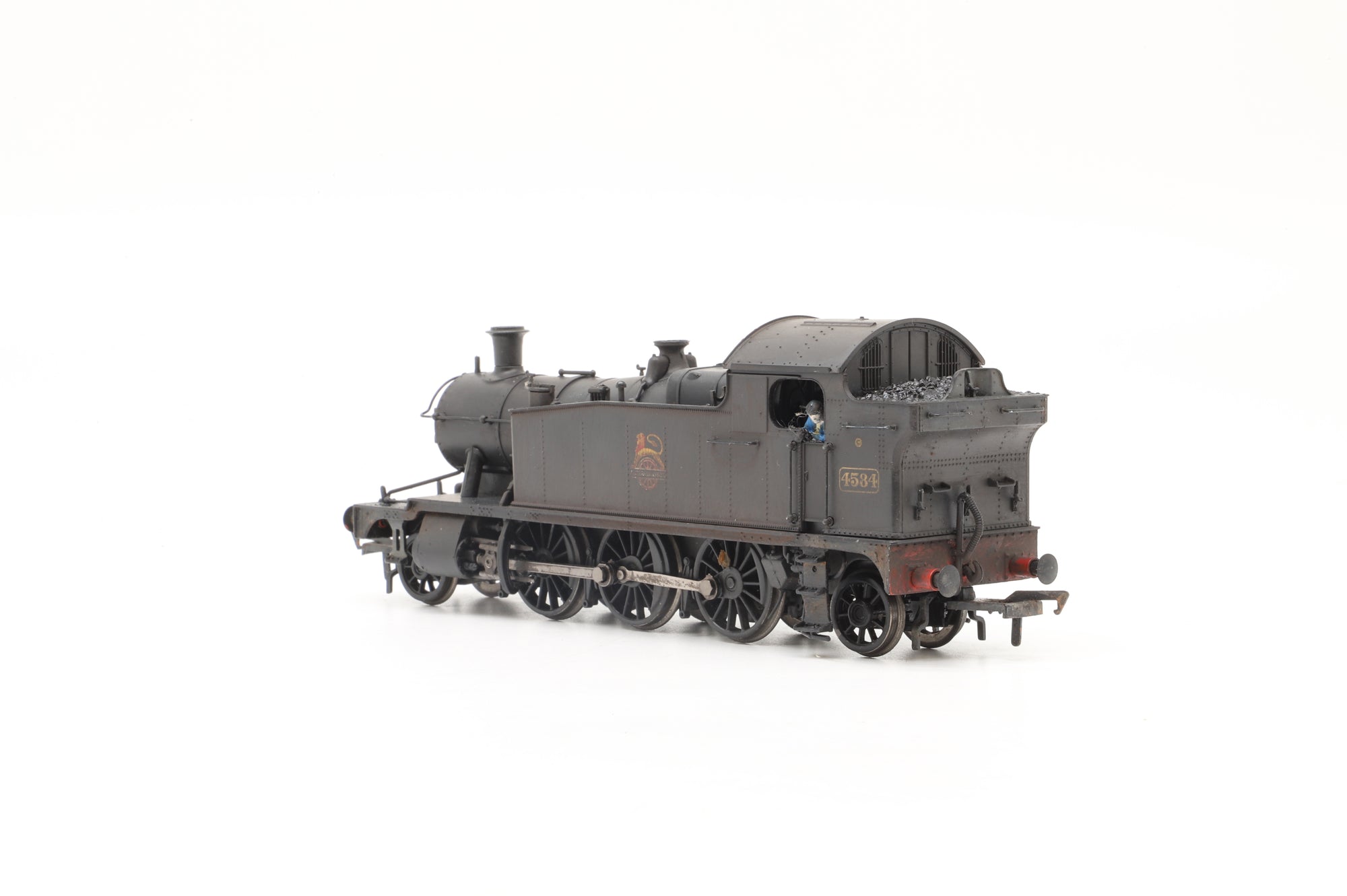 Bachmann OO 32-137B GWR '4575' Prairie Tank '4584' BR Black Early Emblem Weathered DCC Fitted
