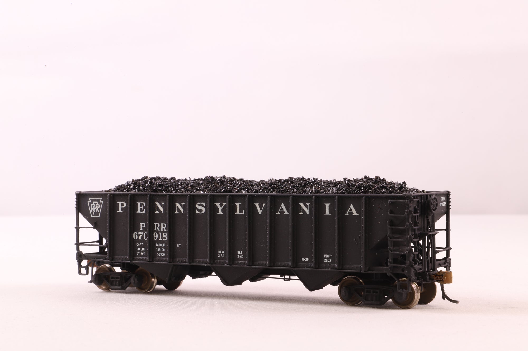 Oriental Limited HO Brass 734 Hopper Covered PRR Class H39 C/P Tolf '670918'