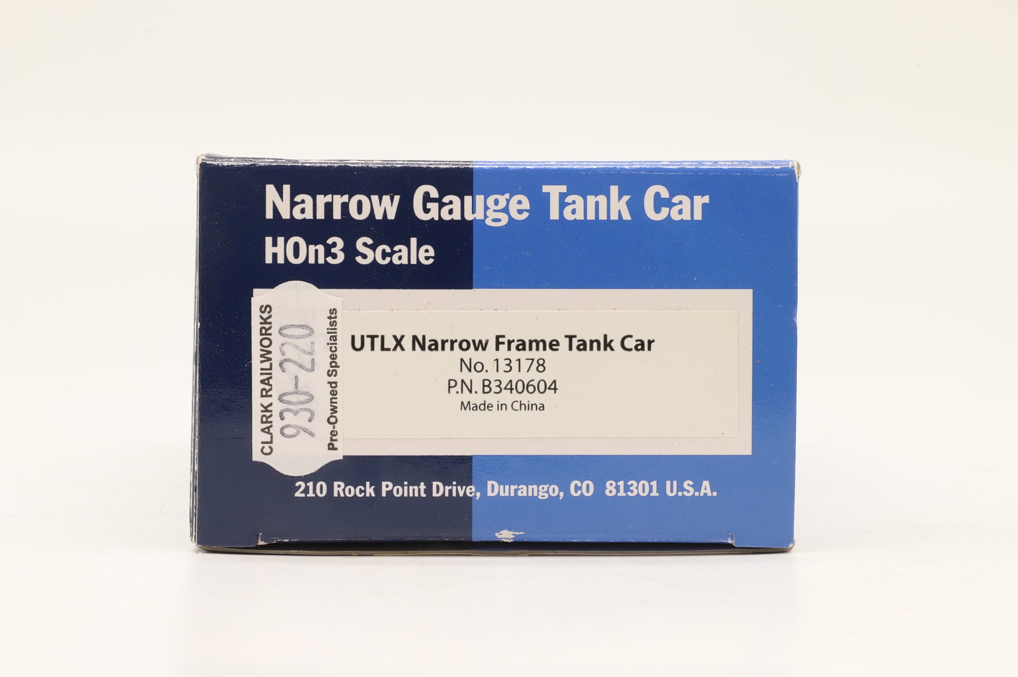 Blackstone Models HOn3 B340604 UTLX Narrow Frame Tank Car '13178'
