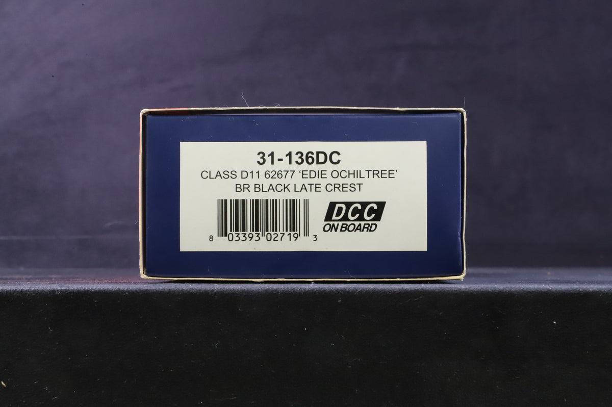 Bachmann OO 31-136DC Class D11 &#39;62677&#39; &#39;Edie Ochiltree&#39; BR Black L/C DCC Removed