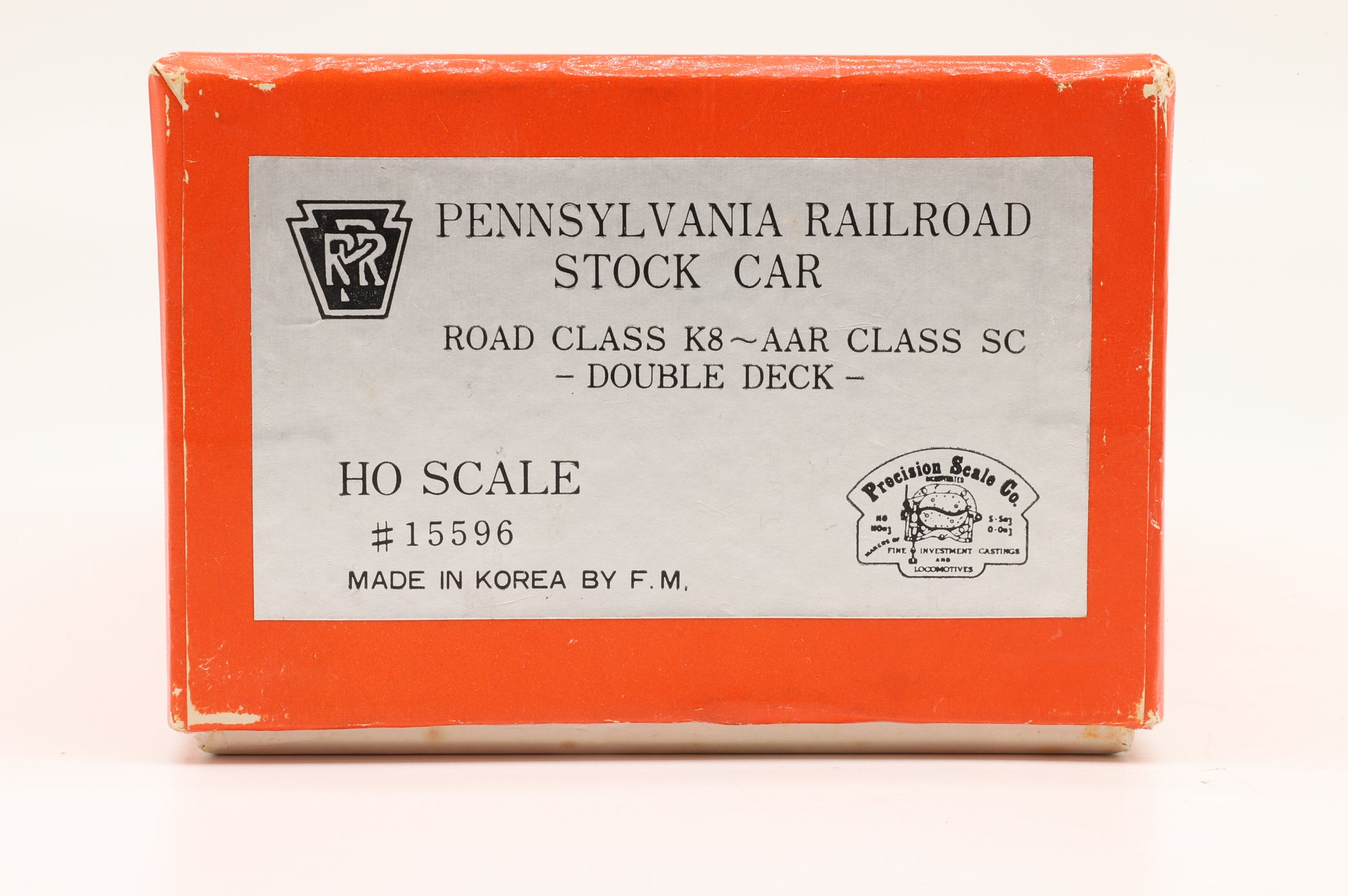 Precision Scale Co./Iron Horse Models HO Brass 15596 Class K8 AAR Class SC Double Deck Stock Car Unpainted