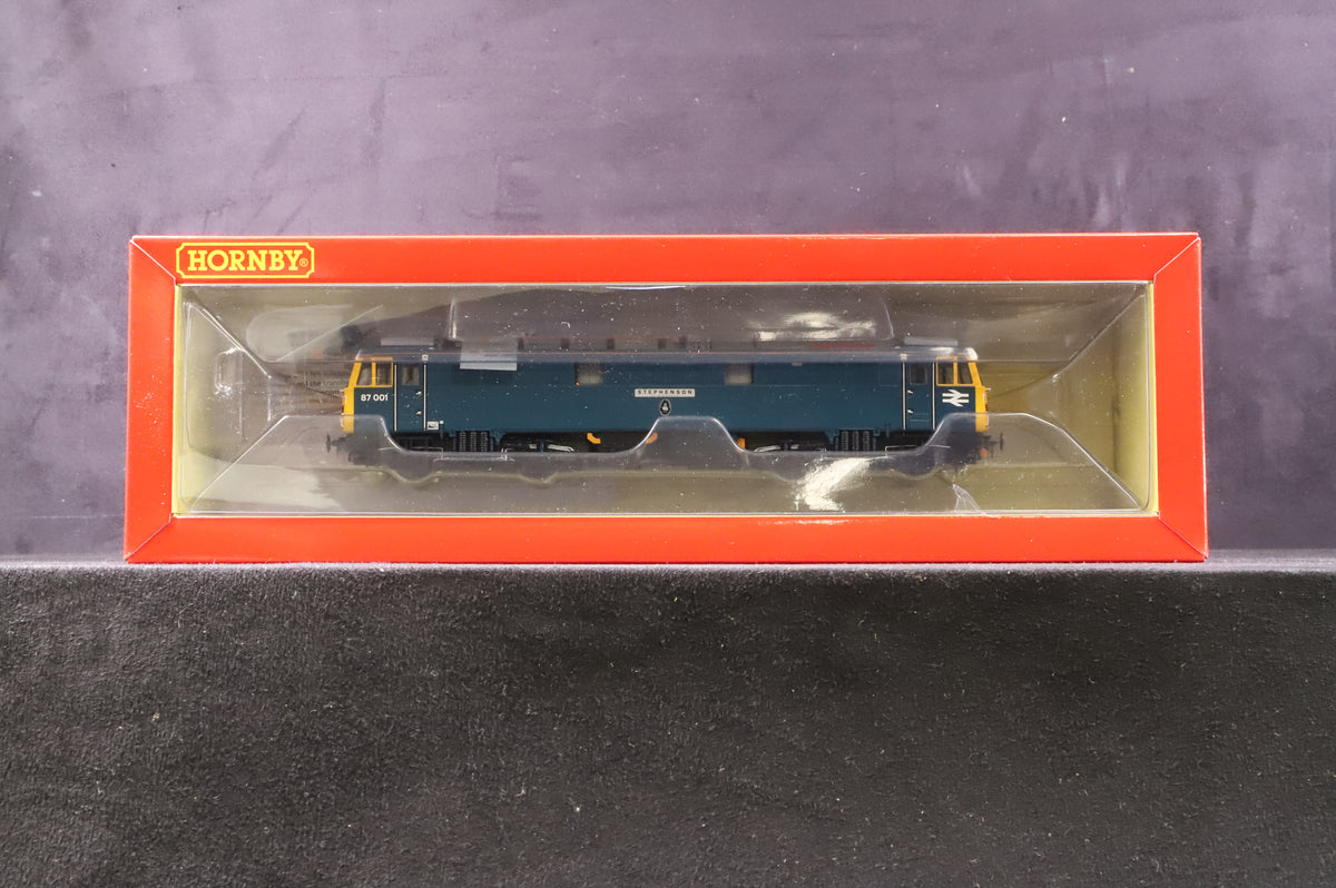Hornby OO R3739 BR Class 87 &#39;Royal Scot/ Stephenson&#39; &#39;87001&#39; BR Blue