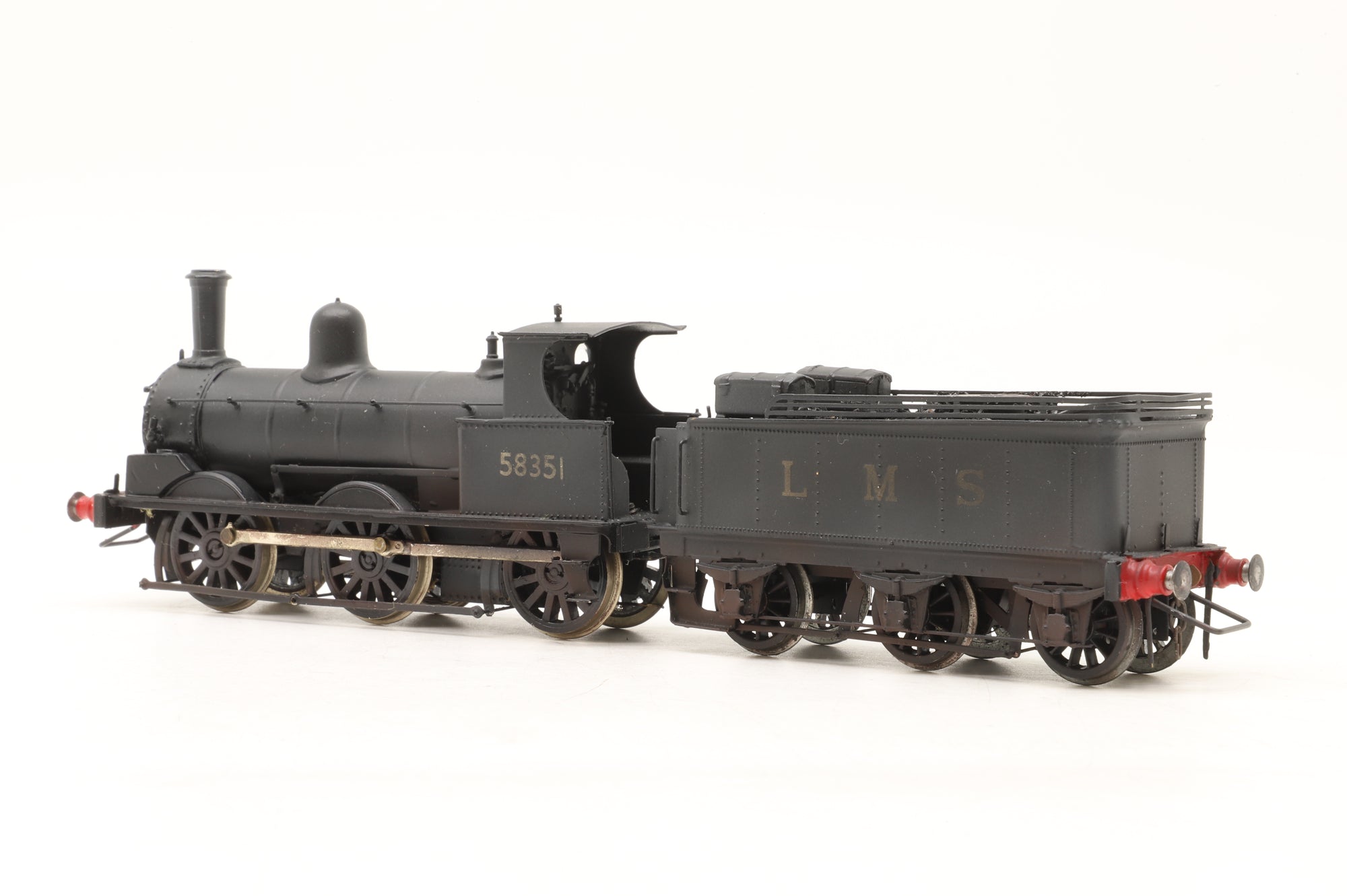 London Road Models Kit-Built OO LNWR 17'' 'Coal Engine' 58351 in LMS/BR Black – Weathered