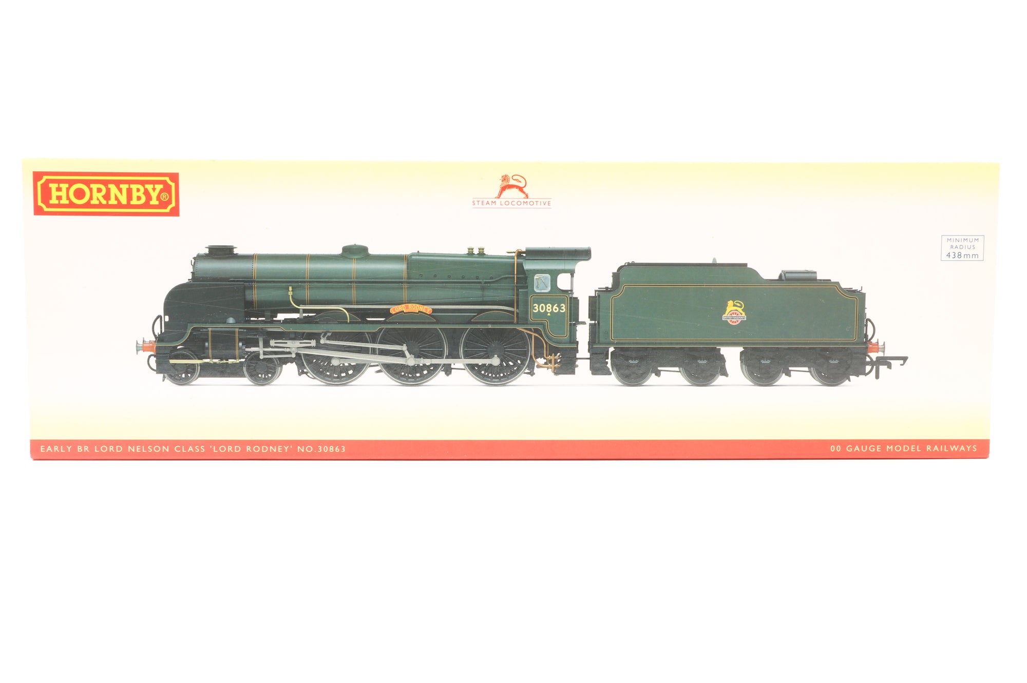 Hornby OO R3635 Lord Nelson Class 'Lord Rodney' 30863 BR Green E/C