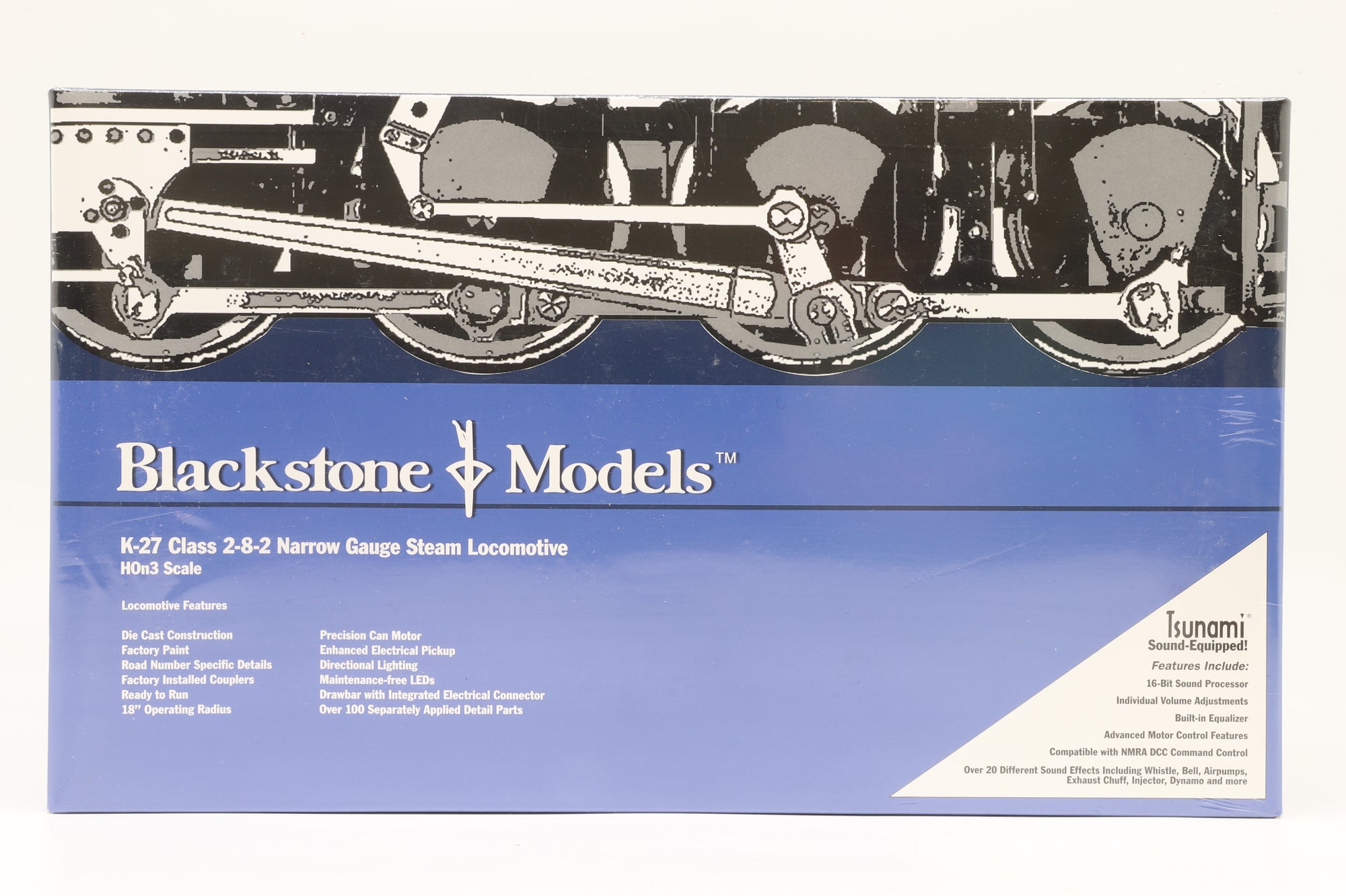 Blackstone Models HOn3 B310102W-S D&RGW K-27 Class 2-8-2 '453' Steam Locomotive Weathered DCC Sound