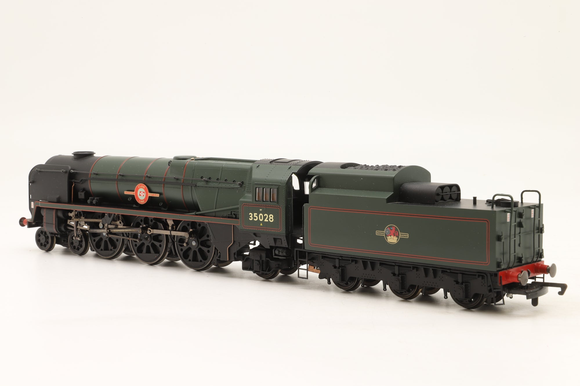 WORKSHOP Hornby OO R2169 Merchant Navy Class '35028' 'Clan Line' BR Lined Green L/C Non Runner