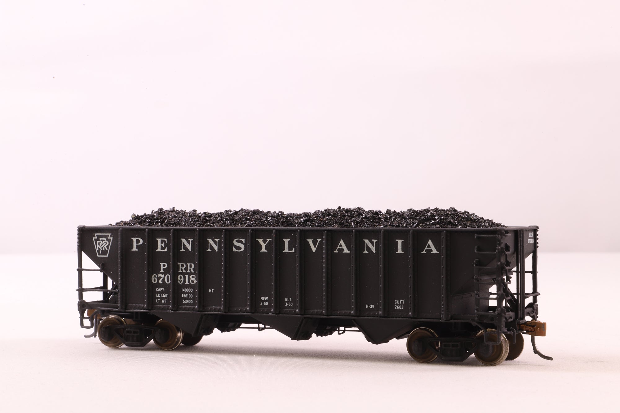 Oriental Limited HO Brass 734 Hopper Covered PRR Class H39 C/P Tolf '670918'