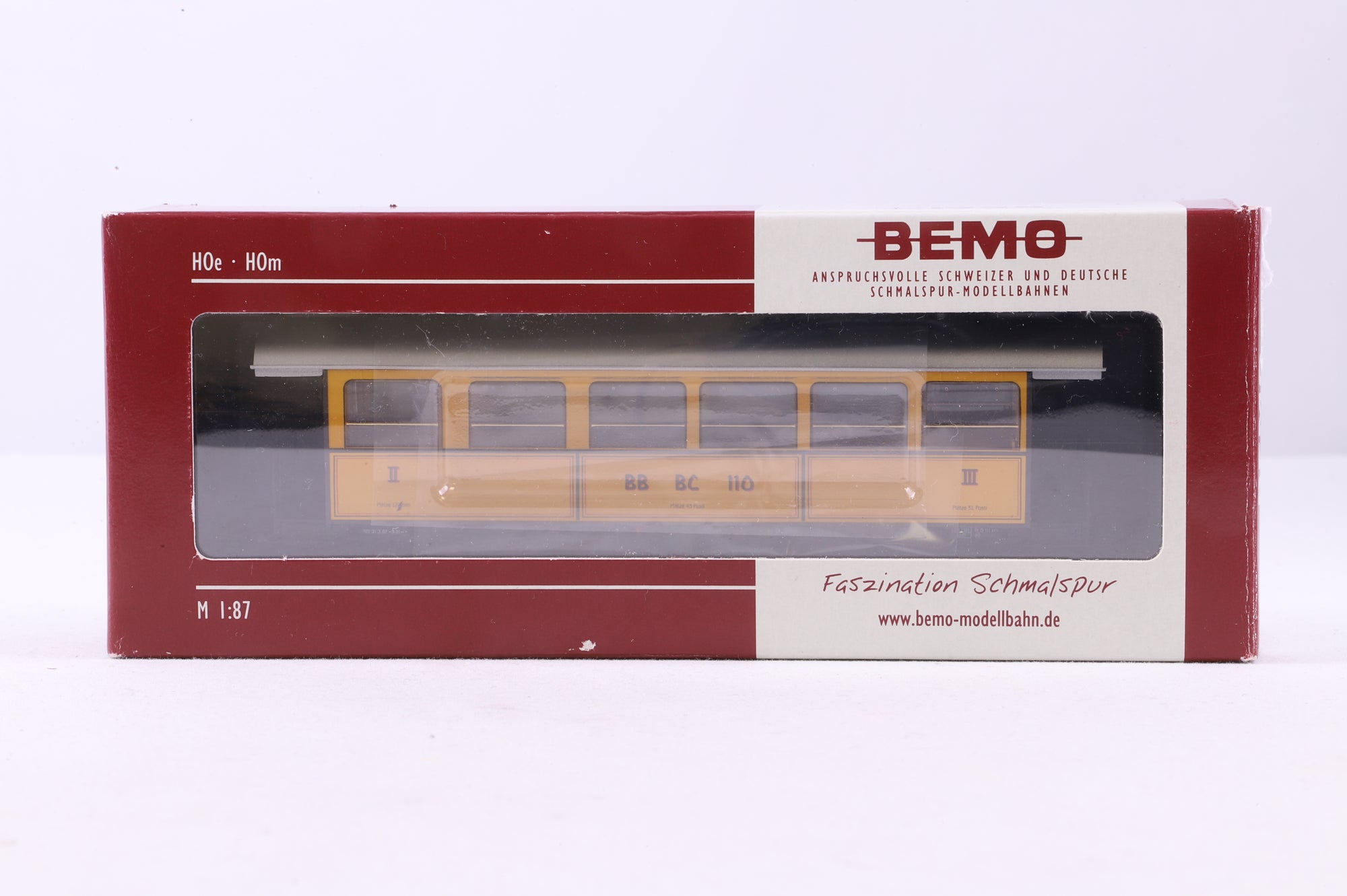 Bemo HOm 3233-160 2-Axle 2nd Class Passenger Coach 'Mesolcines' Rhaetian Railway