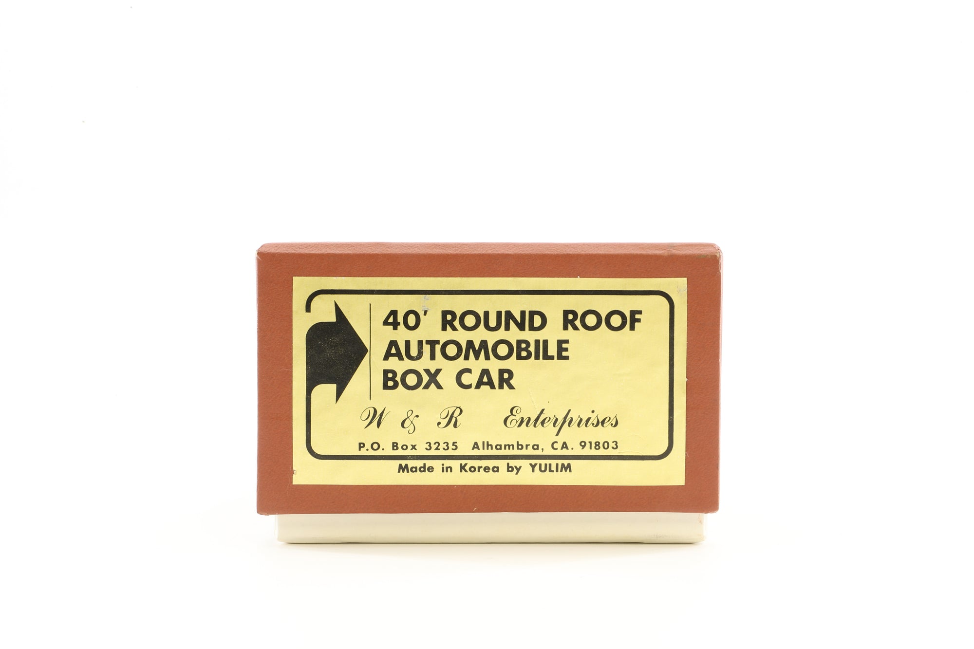 W&R Enterprises HO Brass 40' Round Roof Automobile Car No. 39095  in Northern Pacific Brown