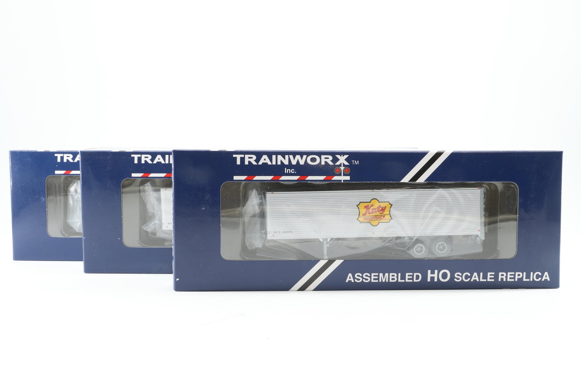 Trainworx HO Rake Of 3 40' Corrugated MKT Vans Inc. 80272-01, 80272-02 & 80272-03