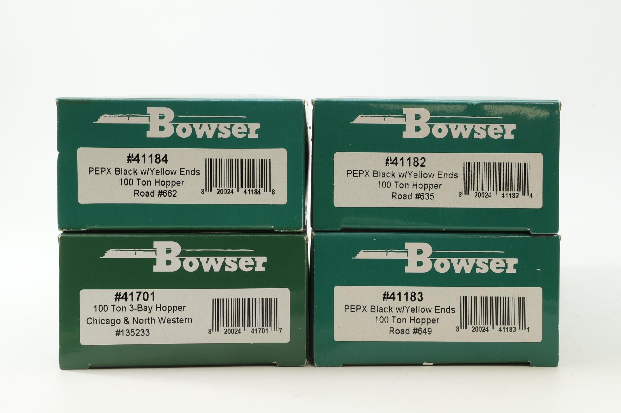 Bowser HO Rake Of 4 100 Ton Hopper Wagons Inc. 41701, 41184 & 41182