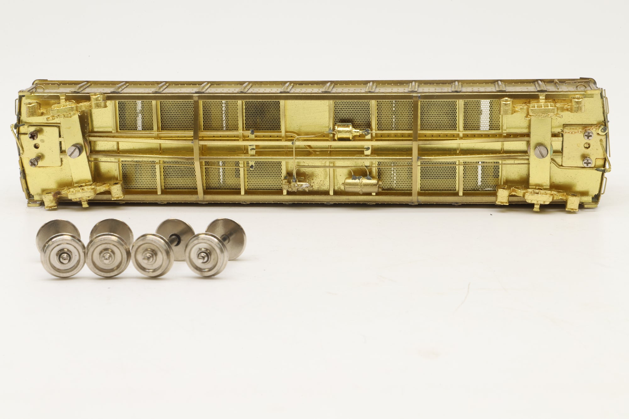Rail Works Ltd/Woosung Brass Models HO Brass R-137 PRR G-22 Container Car, Plain Brass