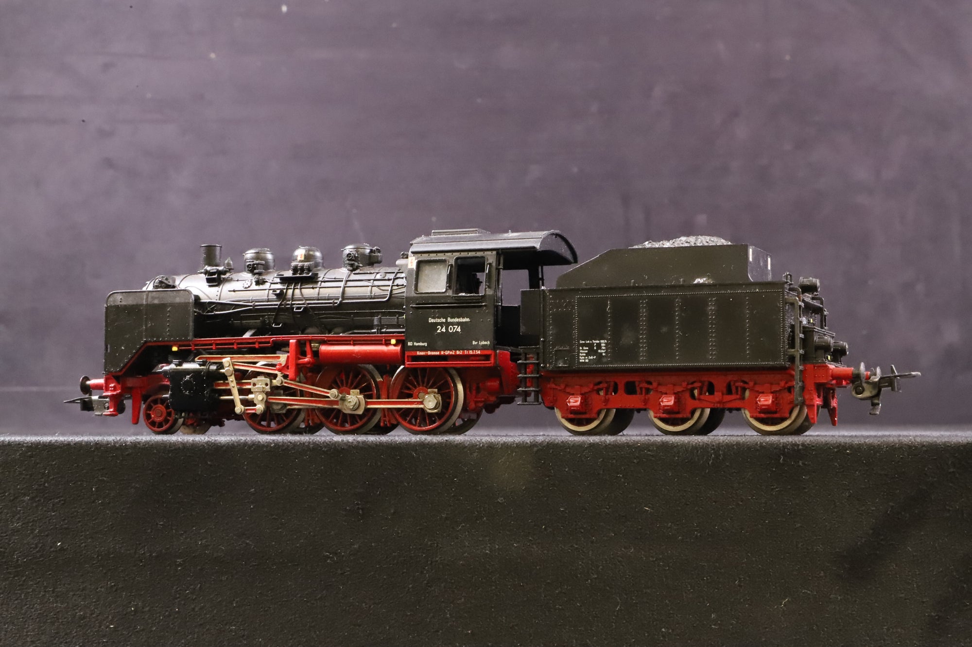 Fleischmann HO 4140 DB 2-6-0 locomotive RN 24074 2 & 3 Rail
