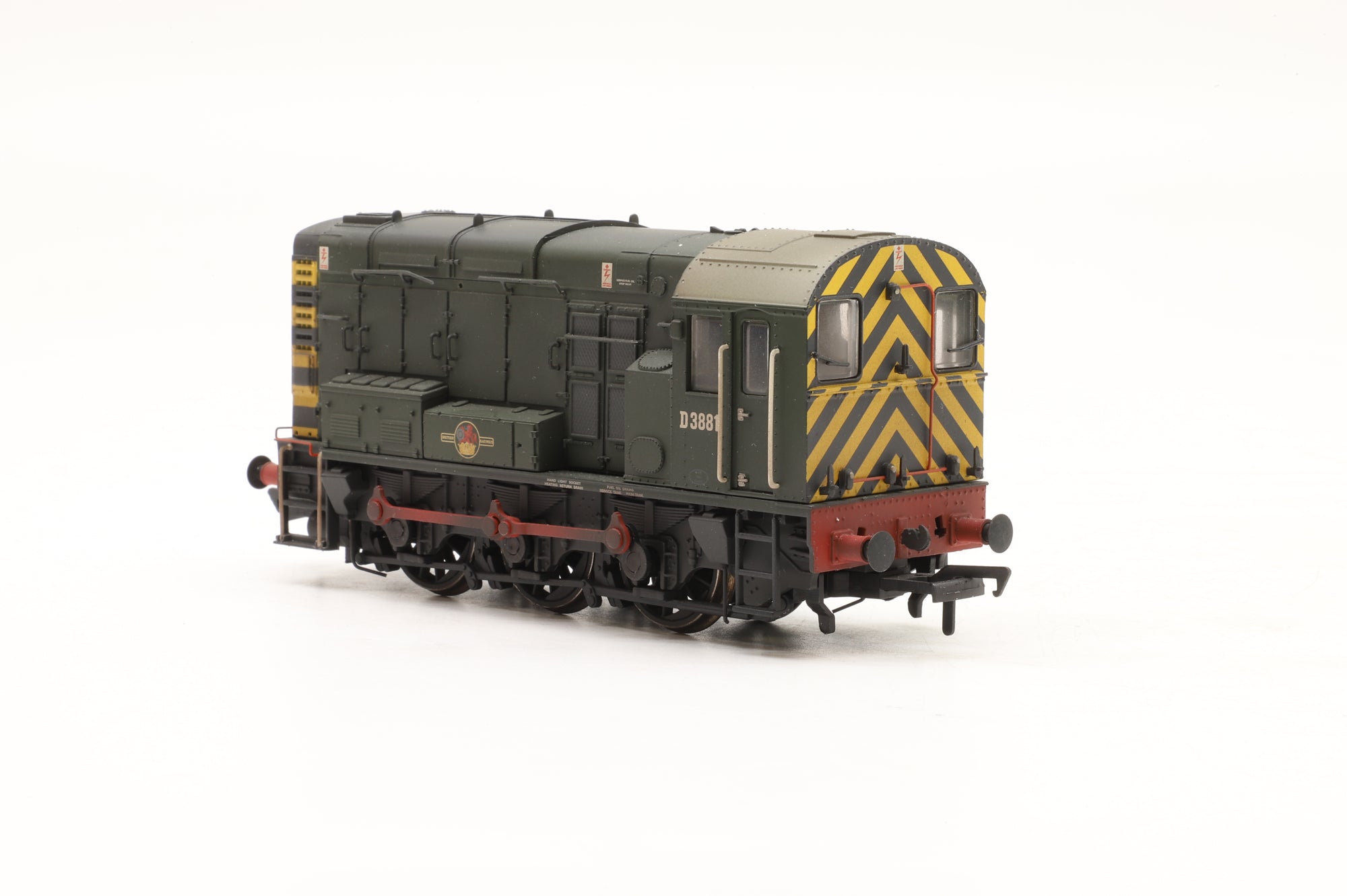 Bachmann OO 32-116B Class 08 'D3881 BR Green Wasp Stripes TMC Weathered DCC Sound