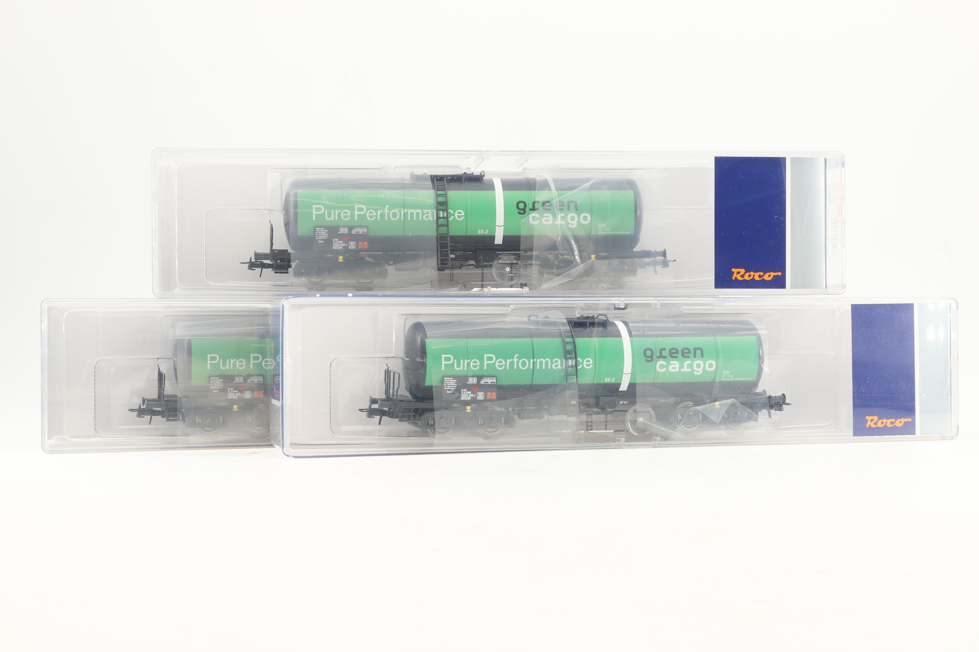 Roco HO 76698 Rake Of 3 Tank Wagon Green Cargo Freight