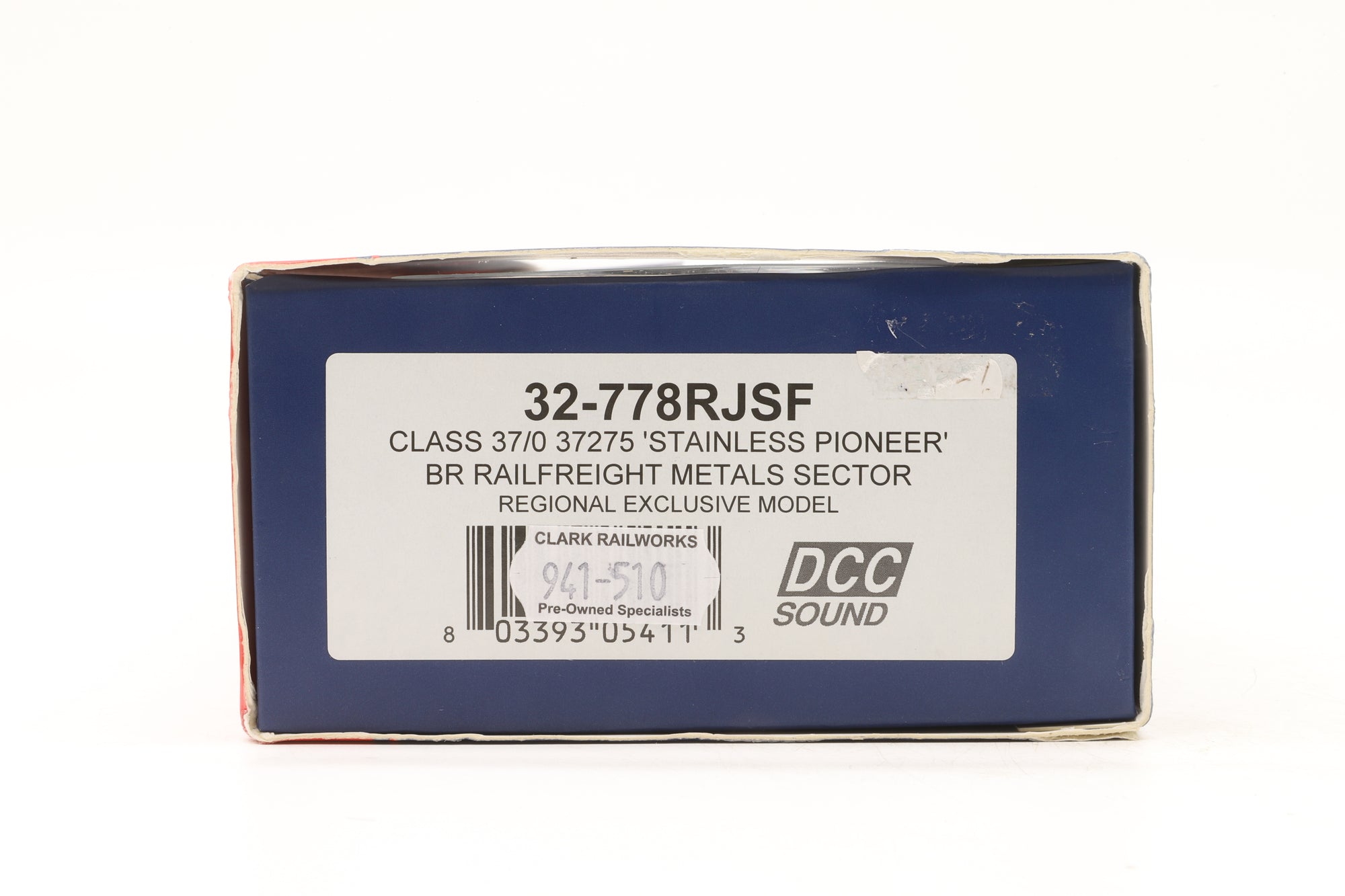 Bachmann OO 32-778RJSF Class 37 37275 'Stainless Pioneer' in BR Railfreight Metals Livery – DCC Sound