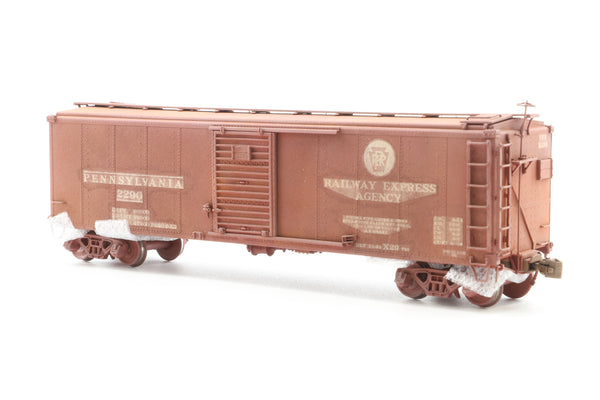 Overland Models HO Brass 3013 X-29 Boxcar No.2290 in PRR Brown
