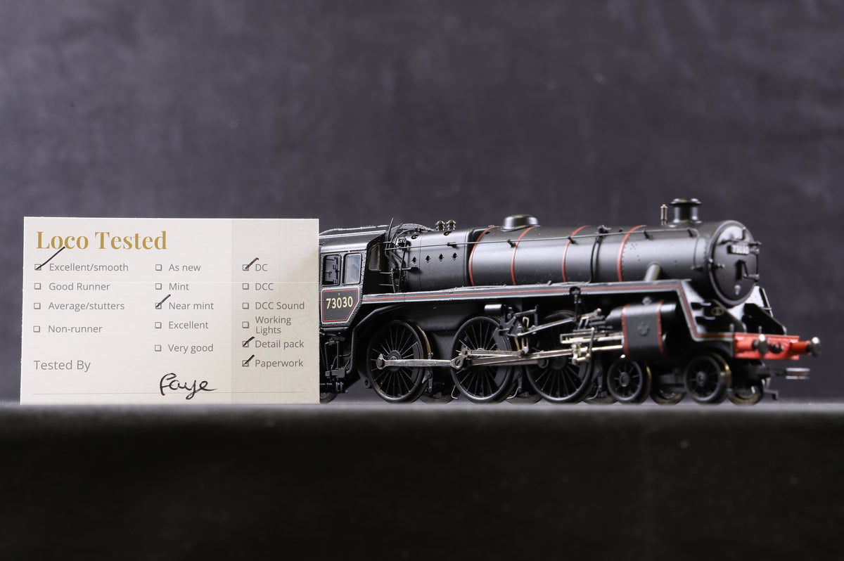 Bachmann OO 32-503 Standard Class 5MT &#39;73030&#39; BR Black E/C BR1 Tender W/H Pump