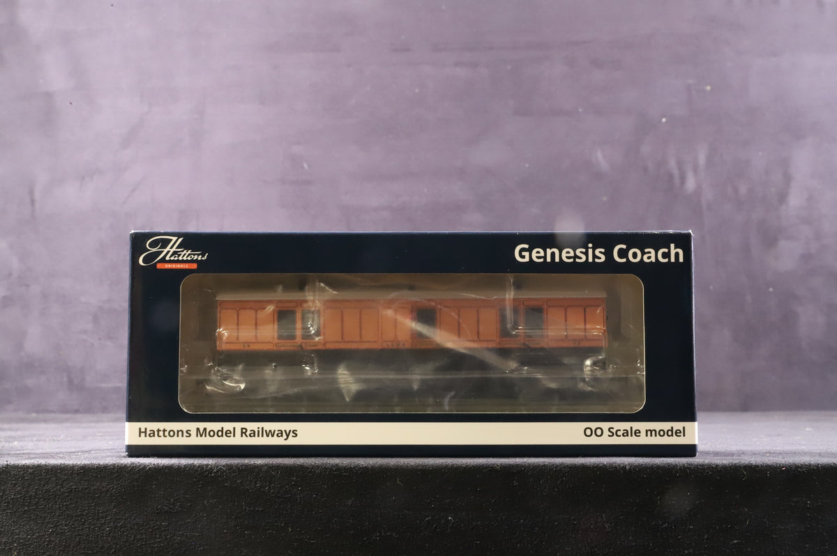 Hattons OO H4C12/6FB/6FL-1301 Rake of 3 6/4 Wheel LSWR Coaches in Lined Brown/Umber