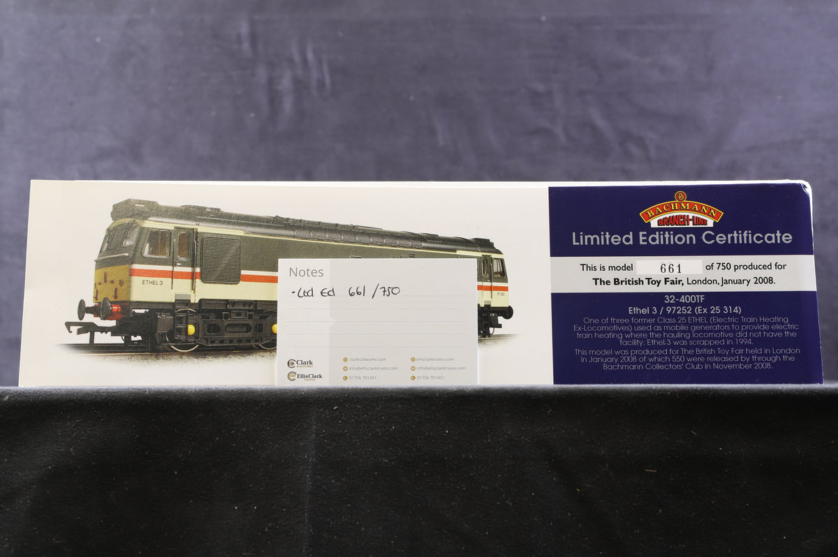 Bachmann OO 32-400TF Ethel 3/ 97252 (Ex 25314) Diesel Locomotive Excl. To Commemorate The British Toy Fair 2008 Ltd Ed 661/ 750